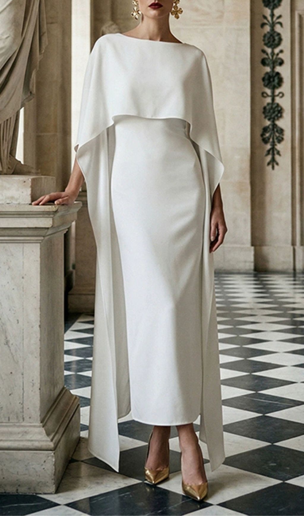 Kiya Maxi Dress With Cape