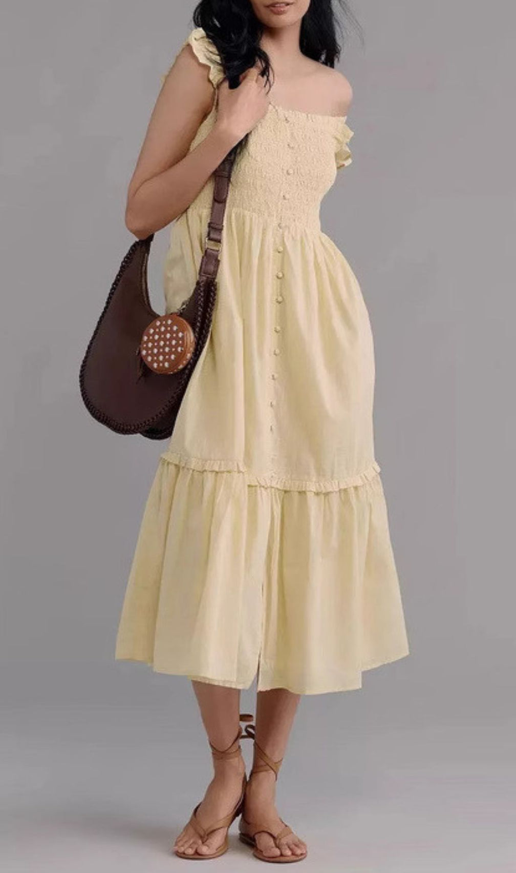 Fahari Yellow Midi Dress