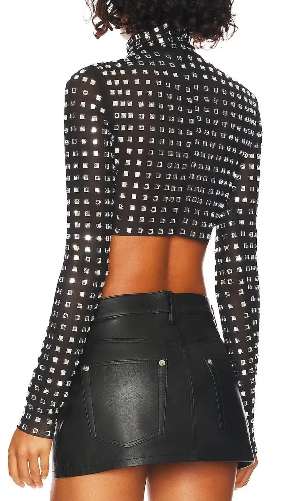 Crystal Crop Top In Black