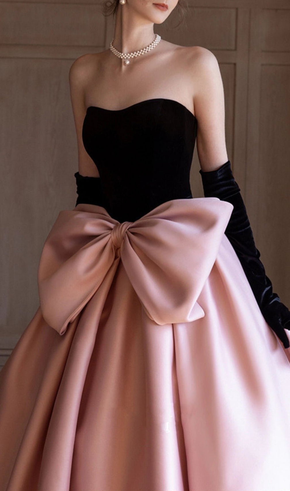 Karlee Strapless Statement Bow Maxi Gown - Elegant Evening Dress