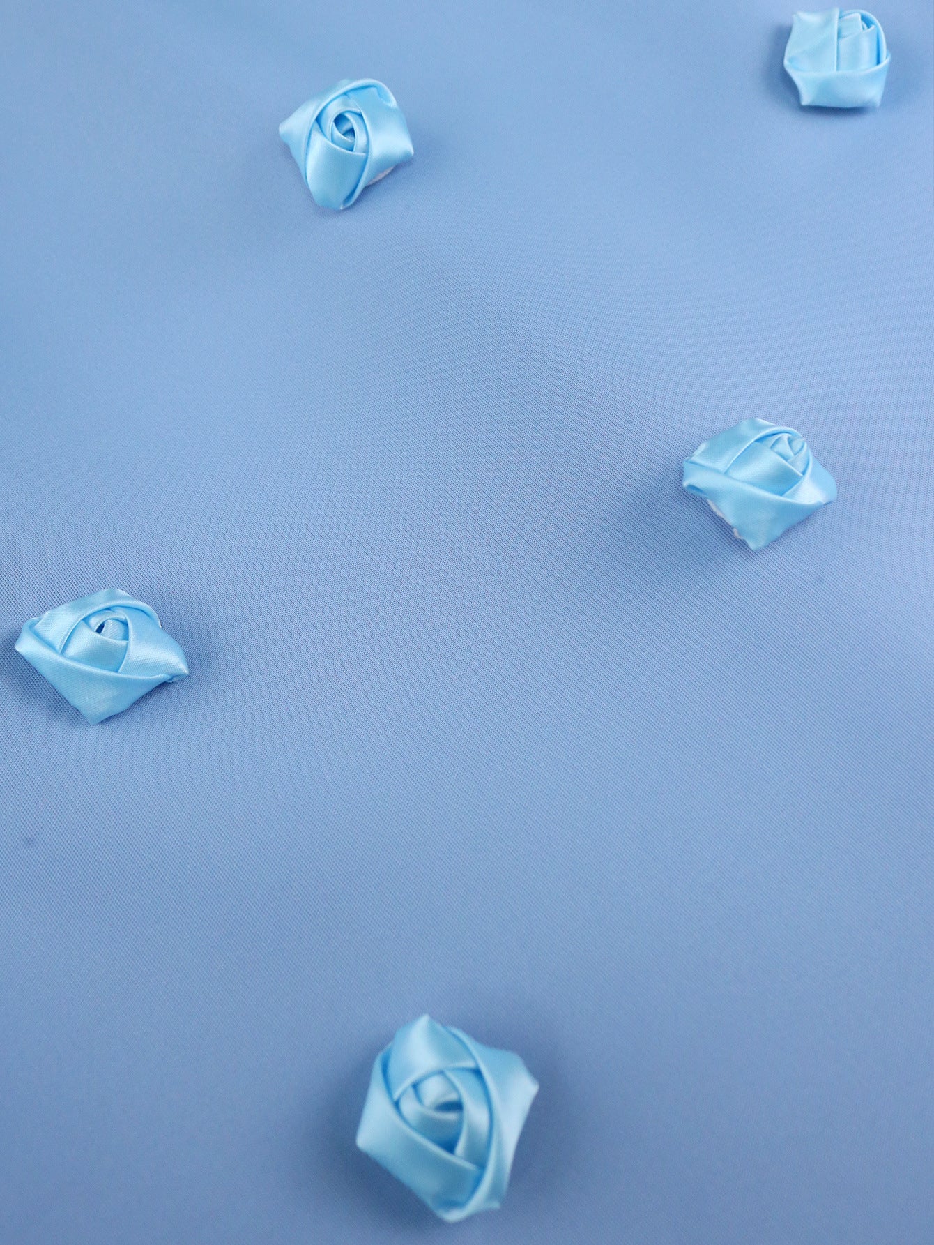 Baina Blue One Shoulder Bow Mini Dress