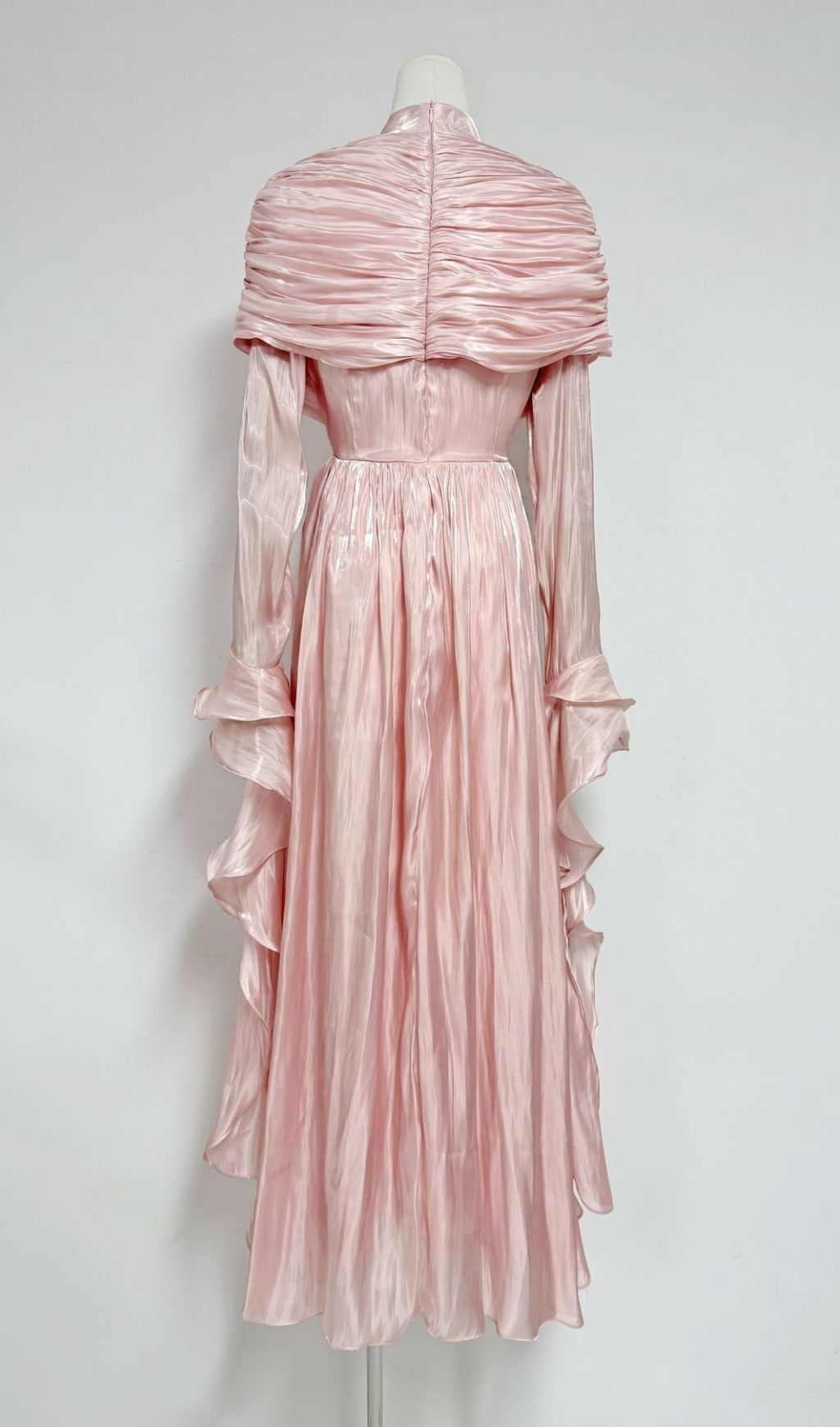 Karinna Rose Ruffle Maxi Dress - Elegant Long Sleeve Formal Gown