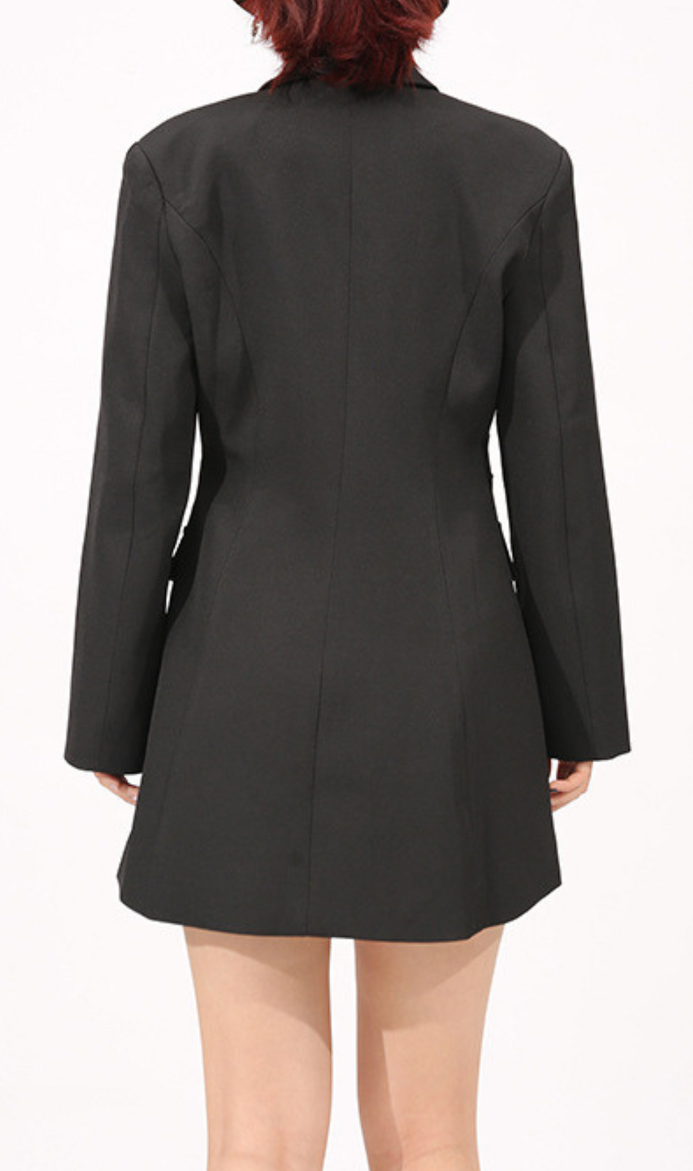 Farida Black Long Sleeve Diamante Bow Mini Blazer Dress