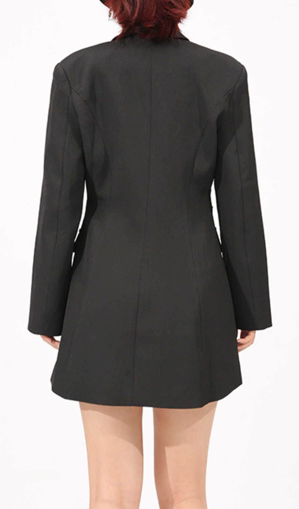 Farida Black Long Sleeve Diamante Bow Mini Blazer Dress