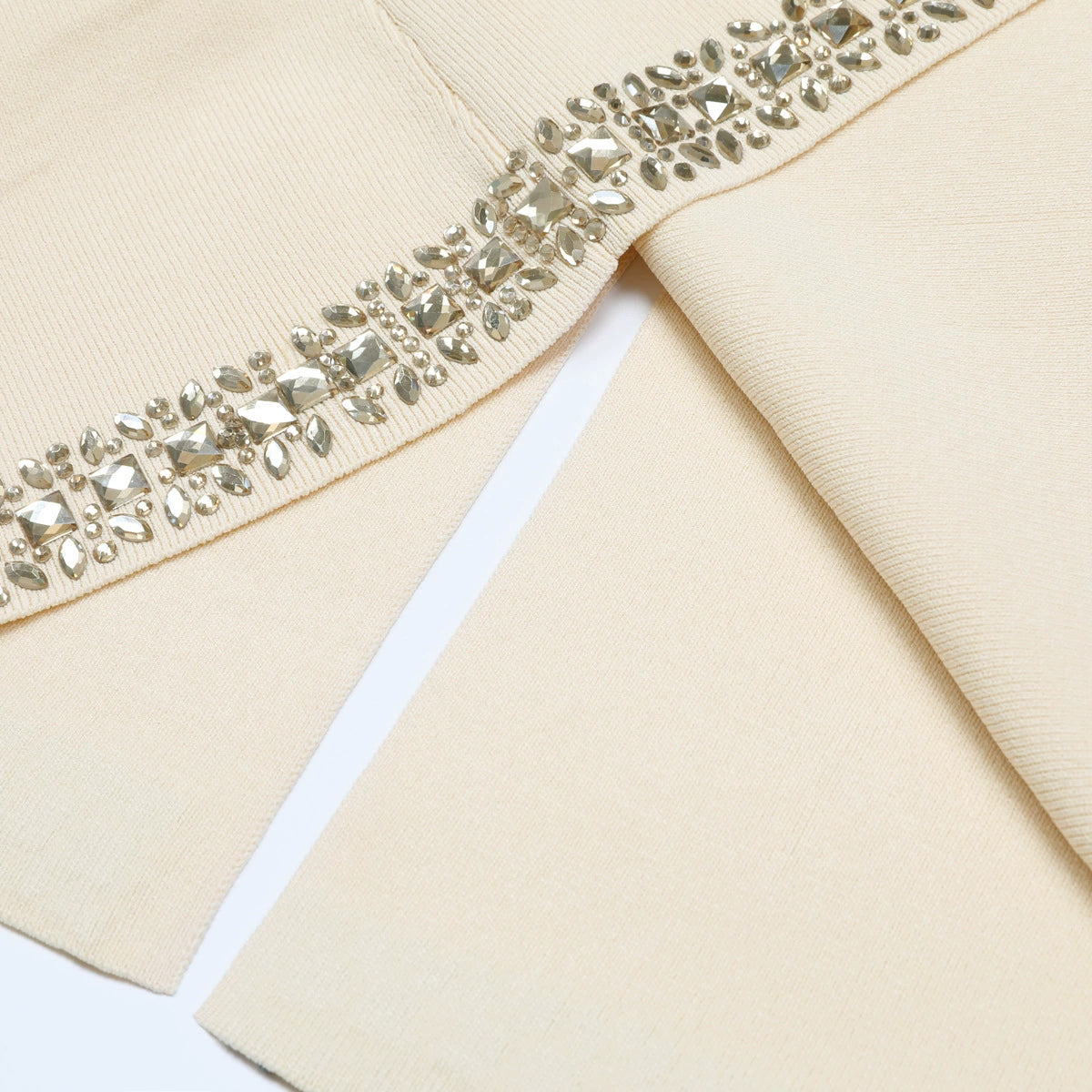 Kinsey Apricot Diamante Knit Cardigan & Midi Dress Set