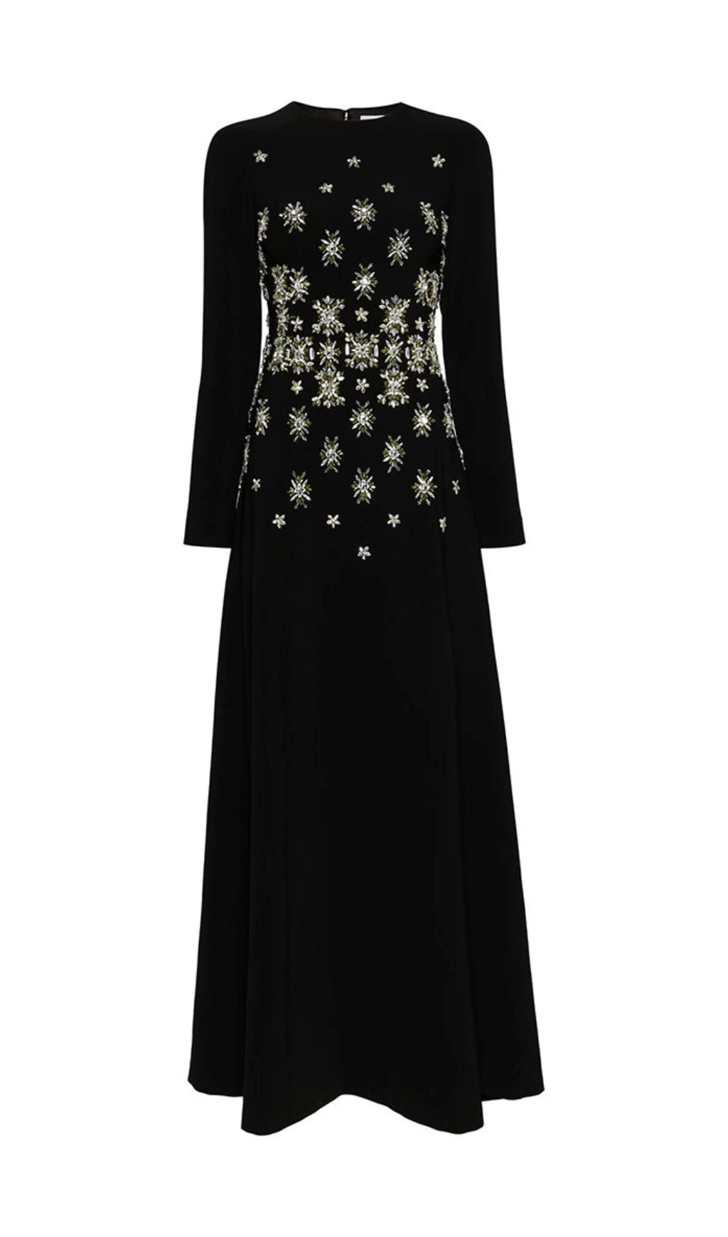 Dahl Black Long Sleeve Crystal Maxi Dress