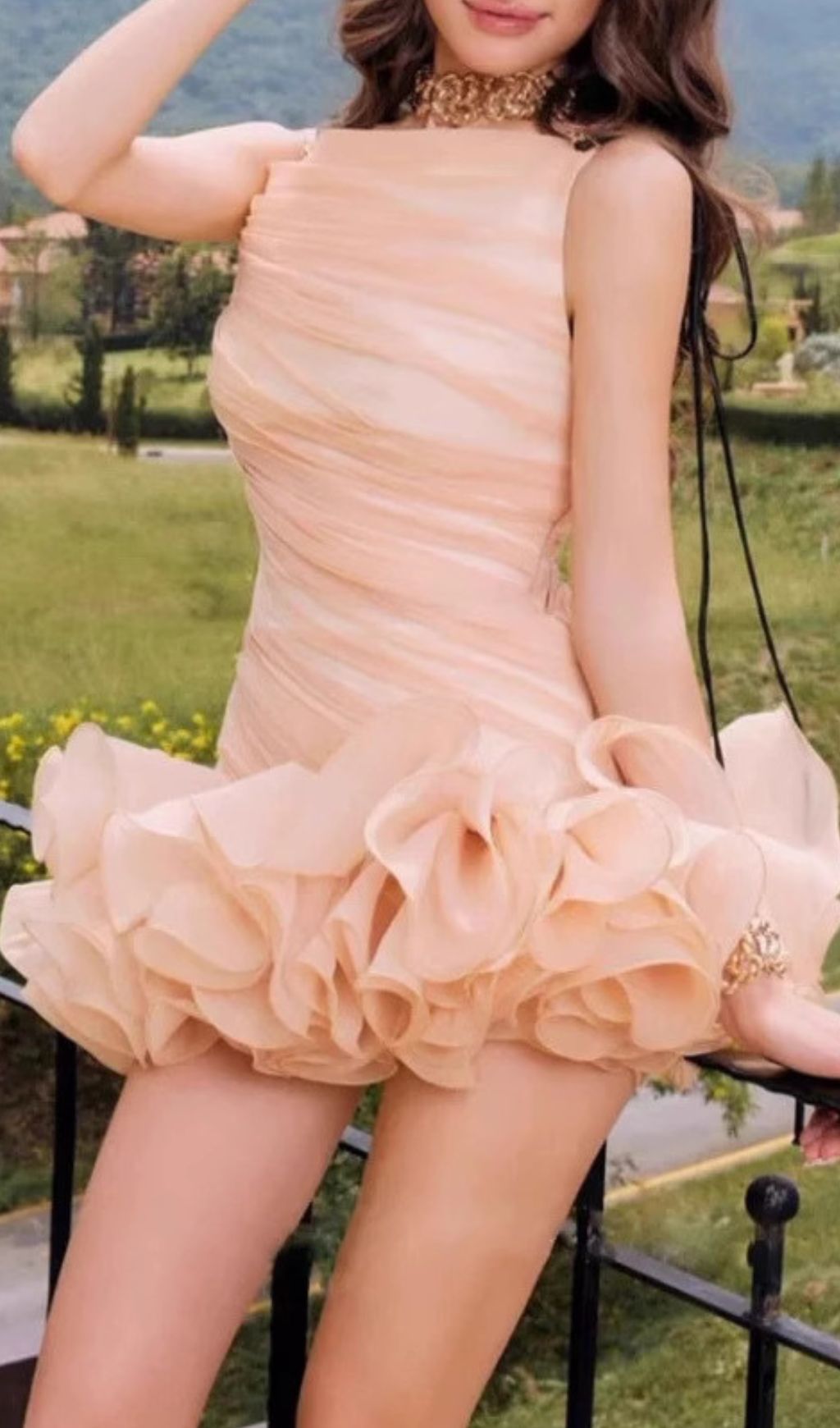 Fjola Pleated Mini Dress