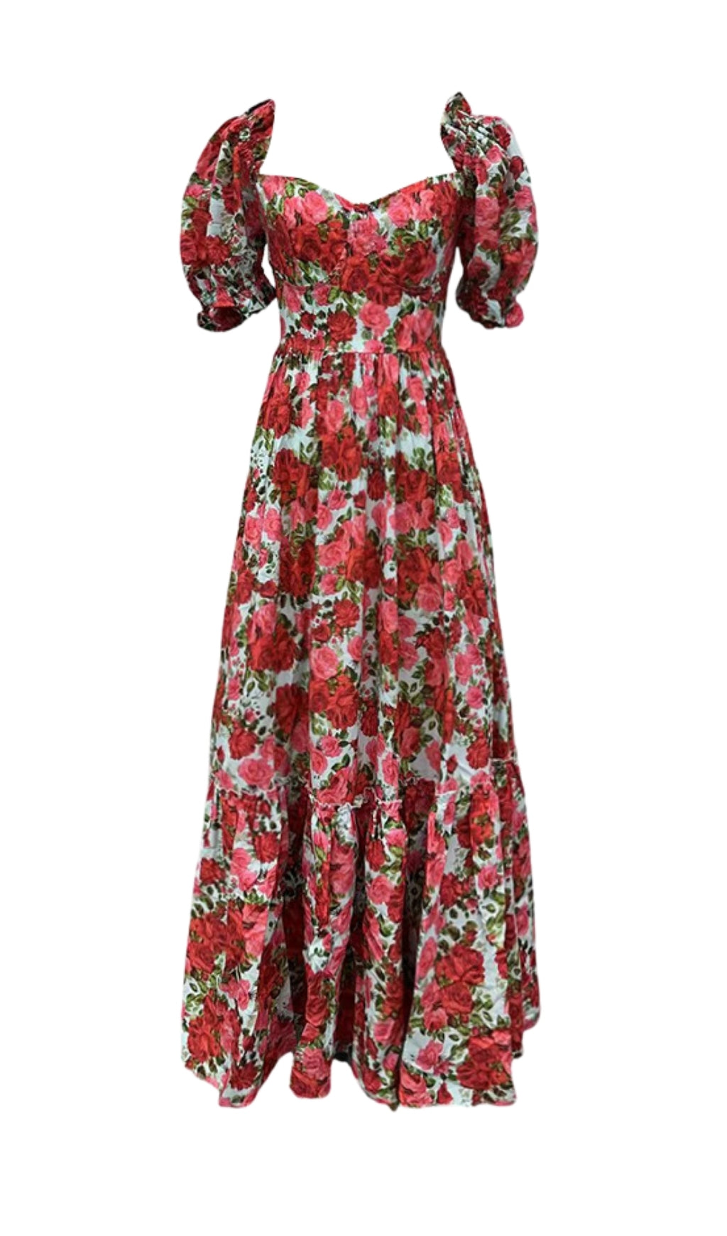 Eilidh Floral Heart Neck Maxi Dress