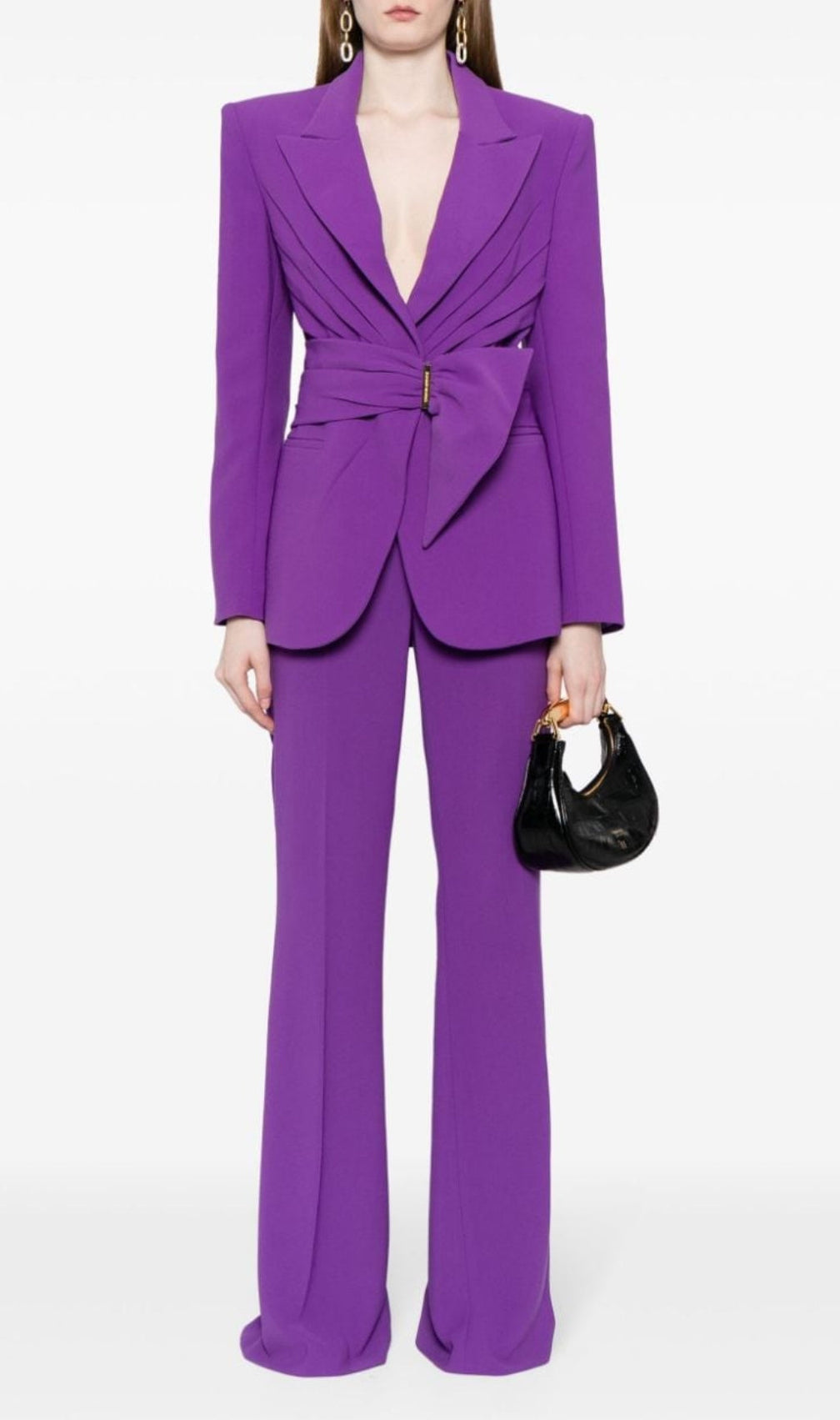 Alwilda Purple Belted Blazer