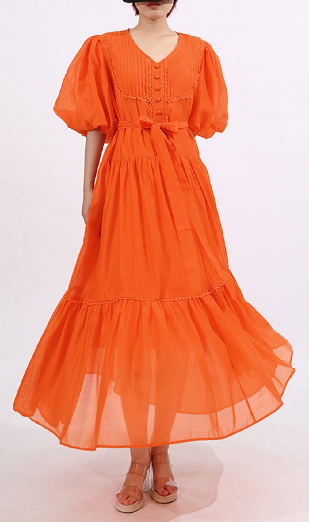 Fausto Puff Sleeve Maxi Dress