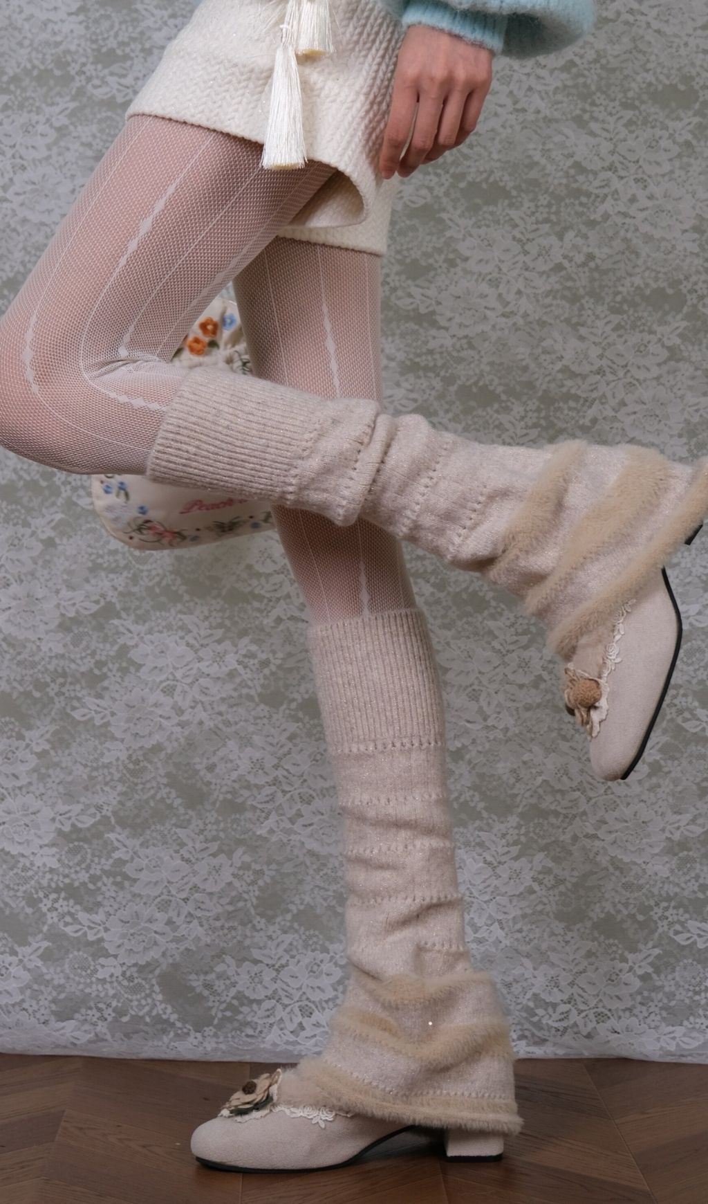White Tights & Loose Socks Set
