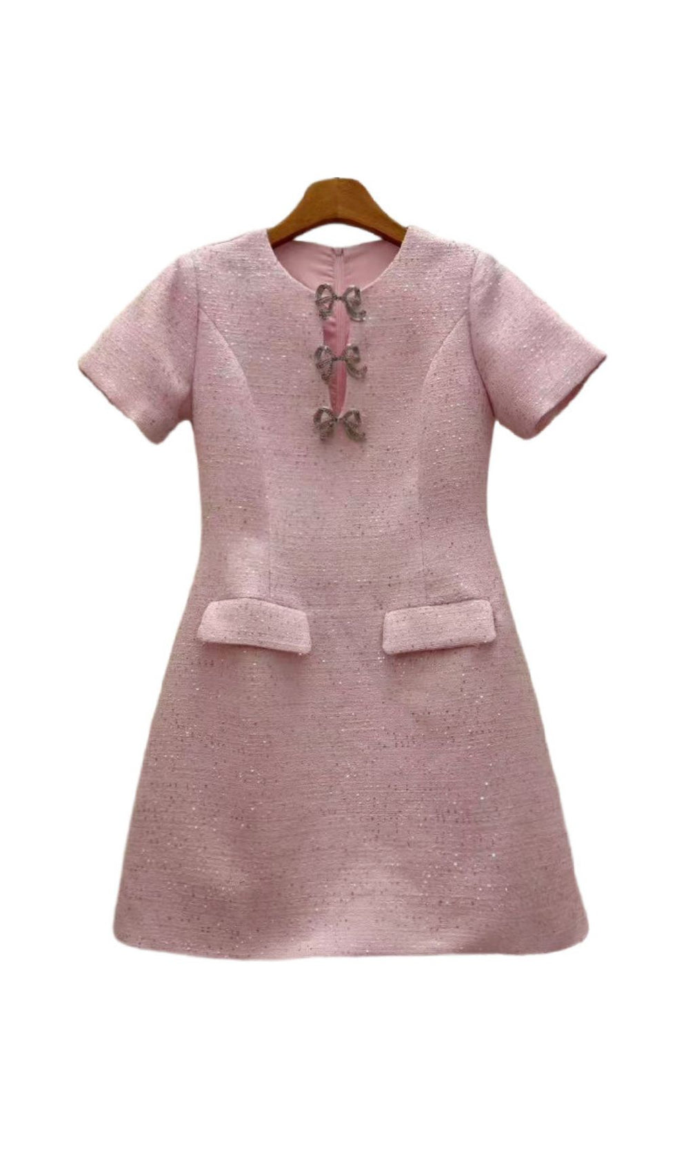 Fuchsia Bow Mini Dress