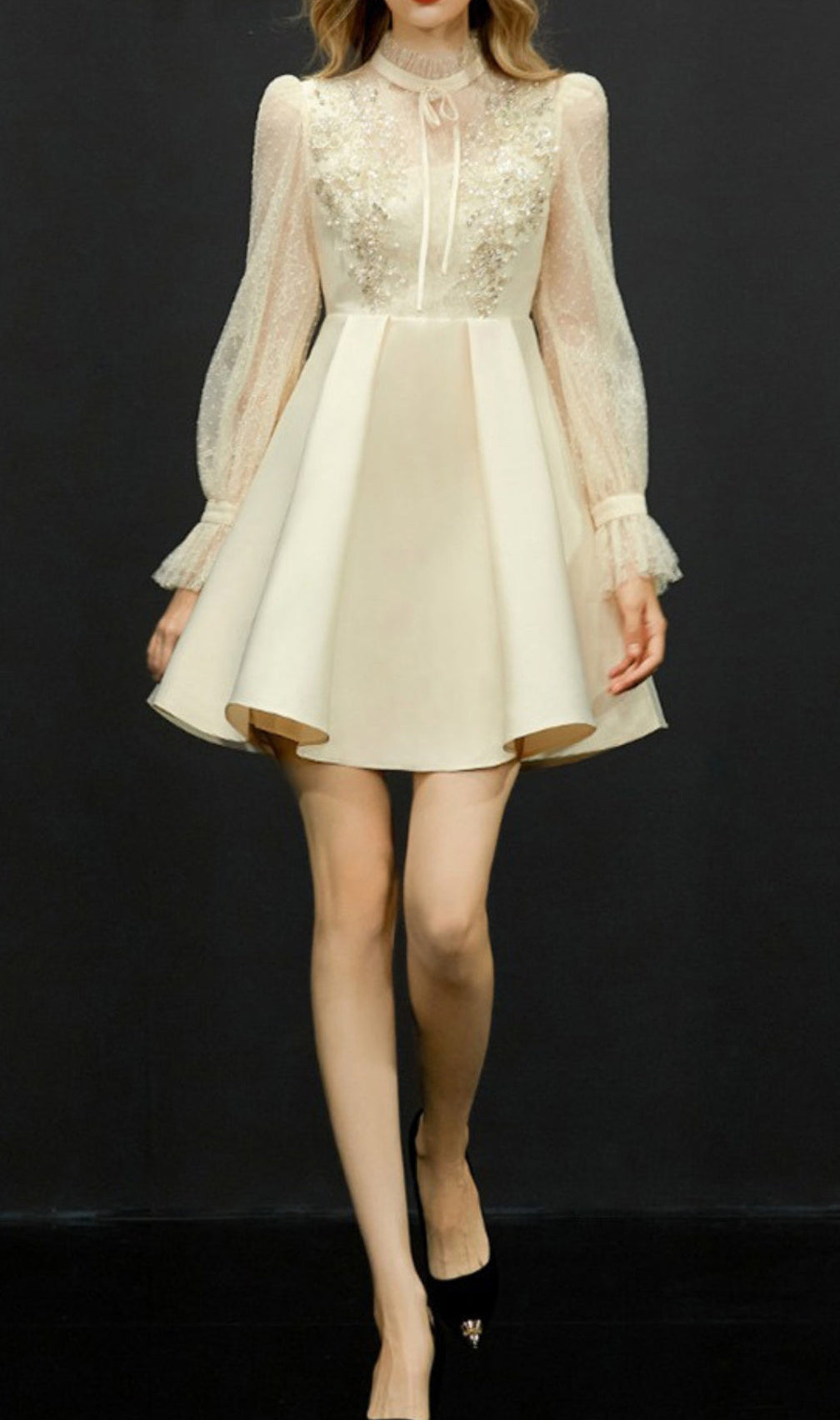 Aydin Sequin Lace Mini Dress