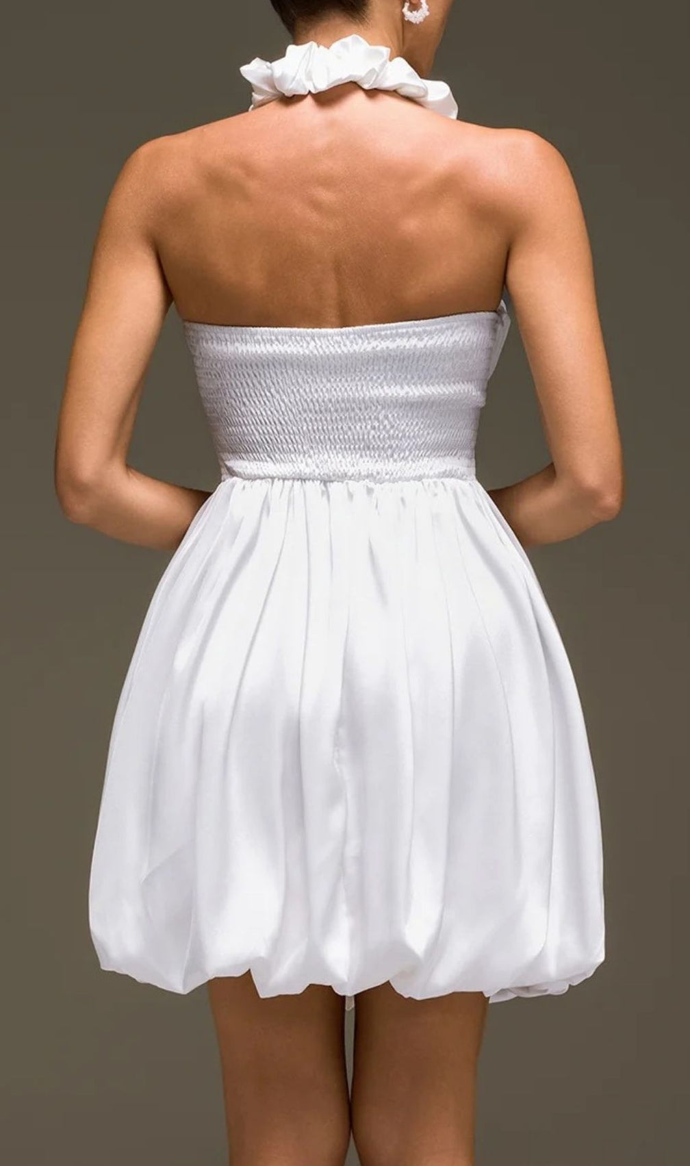 Nexaviel Halterneck Ruched Mini Dress