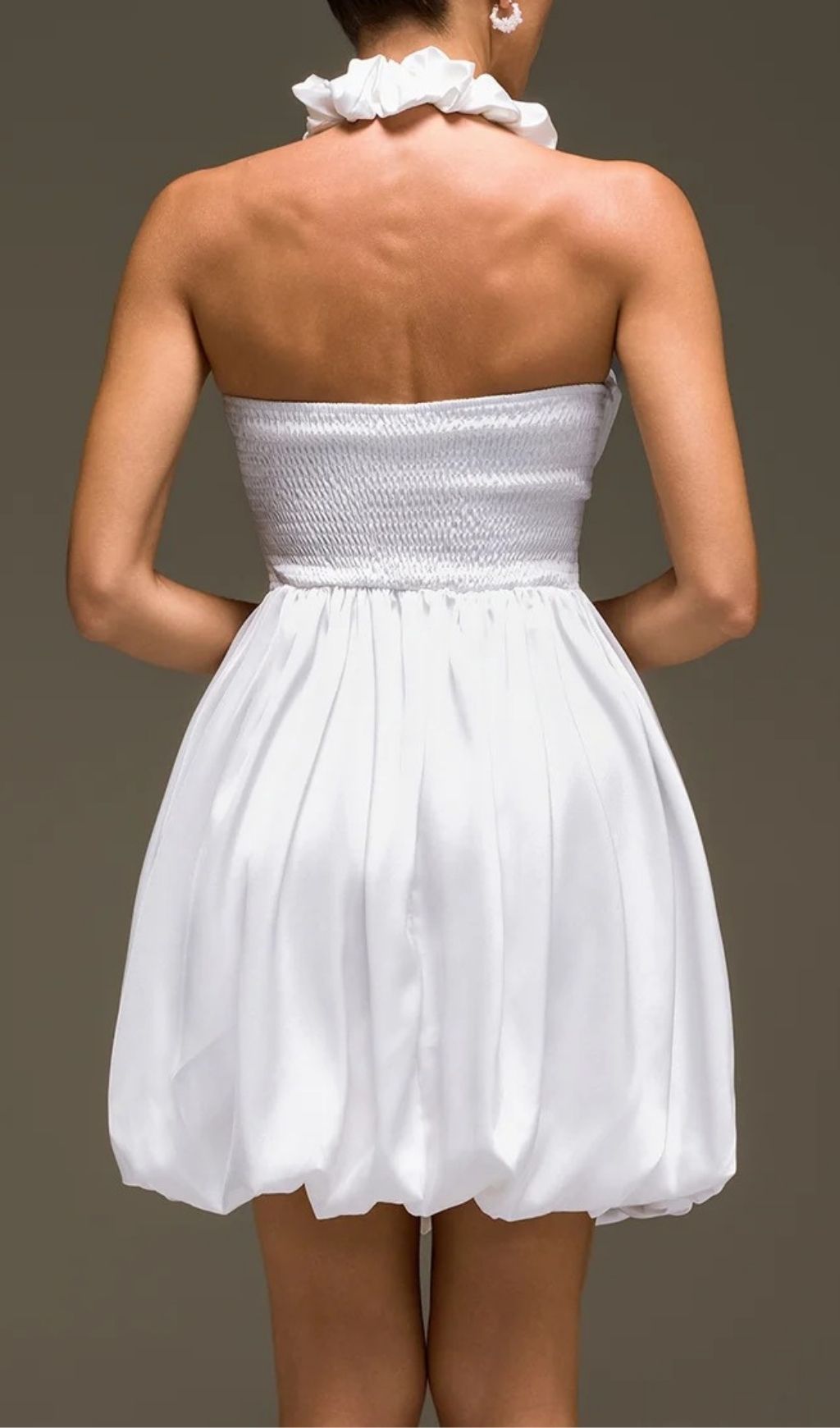 Nexaviel Halterneck Ruched Mini Dress