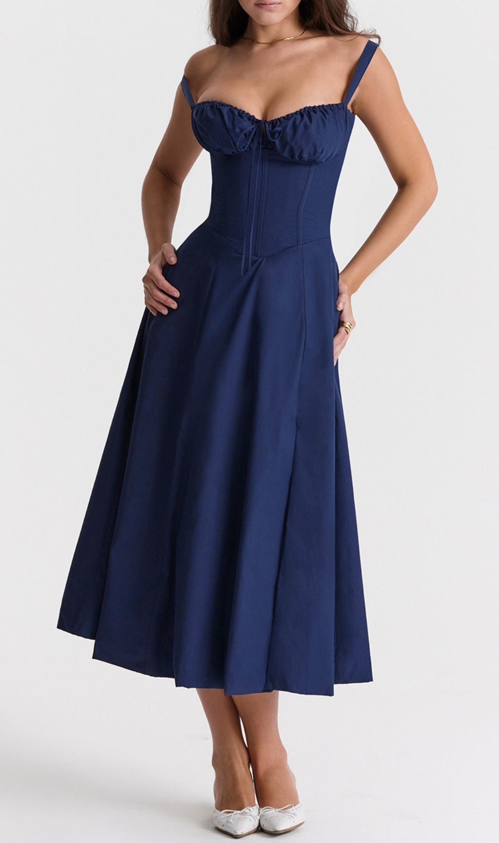 French Navy Bustier Sundress