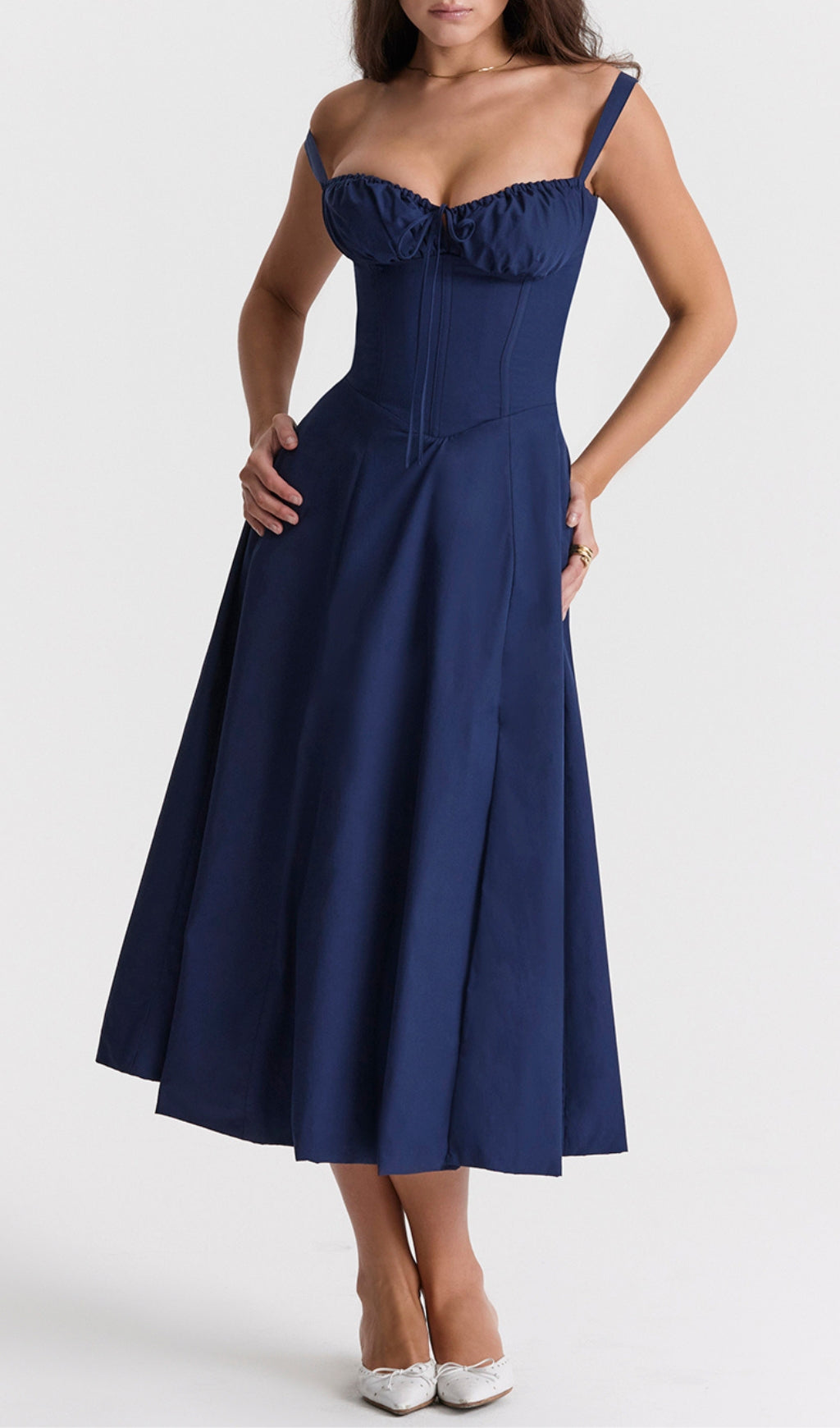 French Navy Bustier Sundress