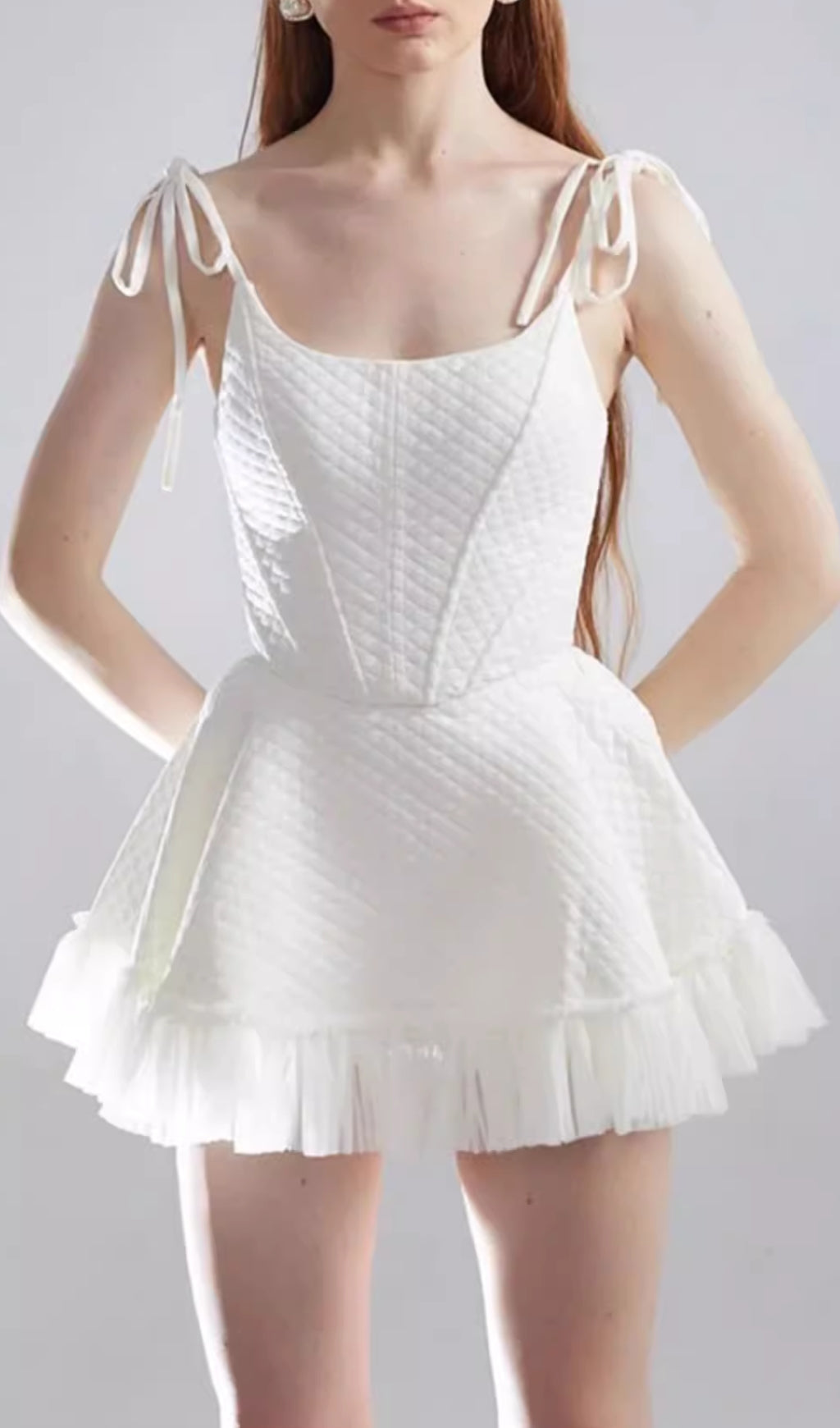 Edsel White Corset Mini Dress