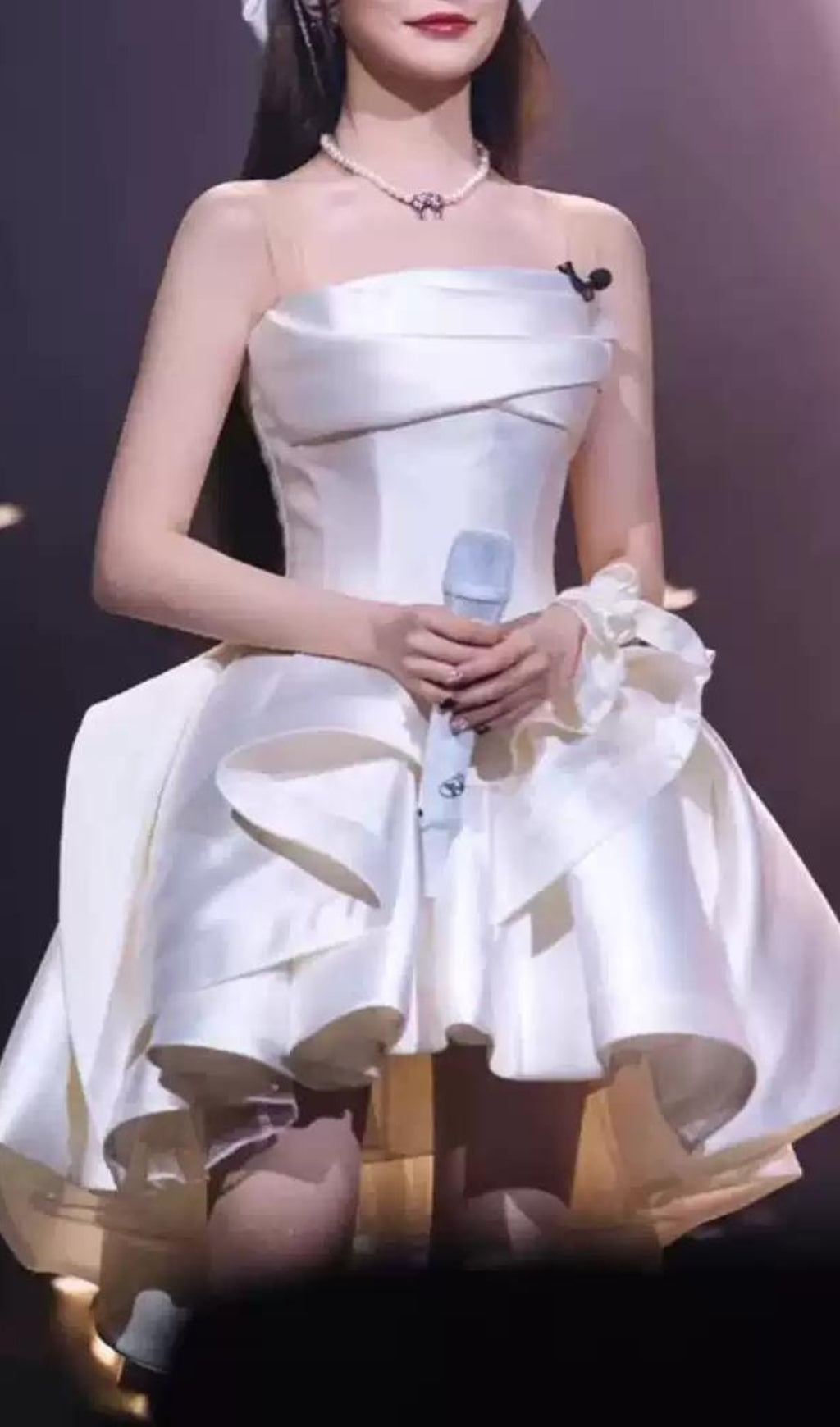 Beste White Strapless A-Line Mini Dress