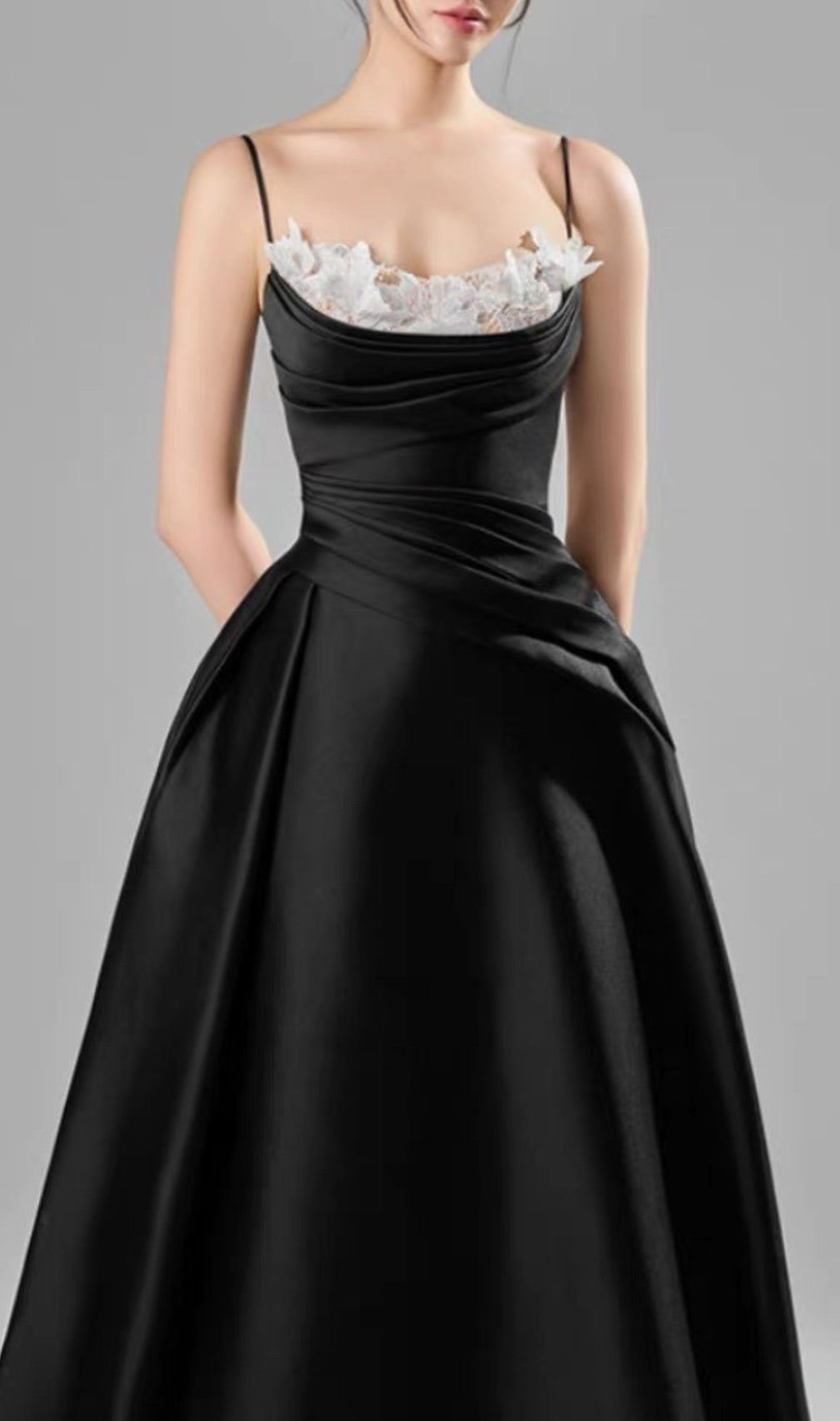 Cantara Black Lace Midi Dress