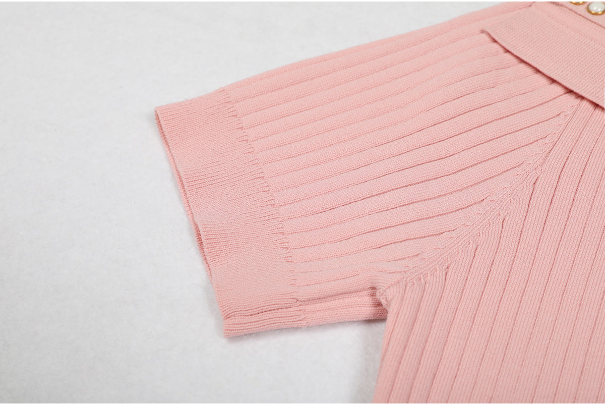 Eliana Lapel Knit Maxi Dress