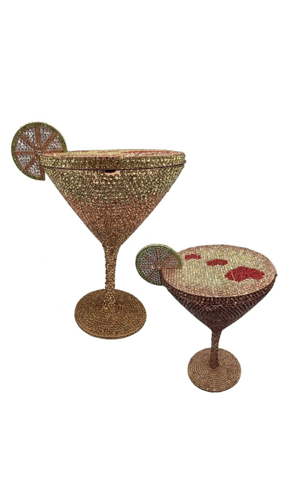 Garin Gold Rhinestone Martini Clutch | Sparkling Evening Bag