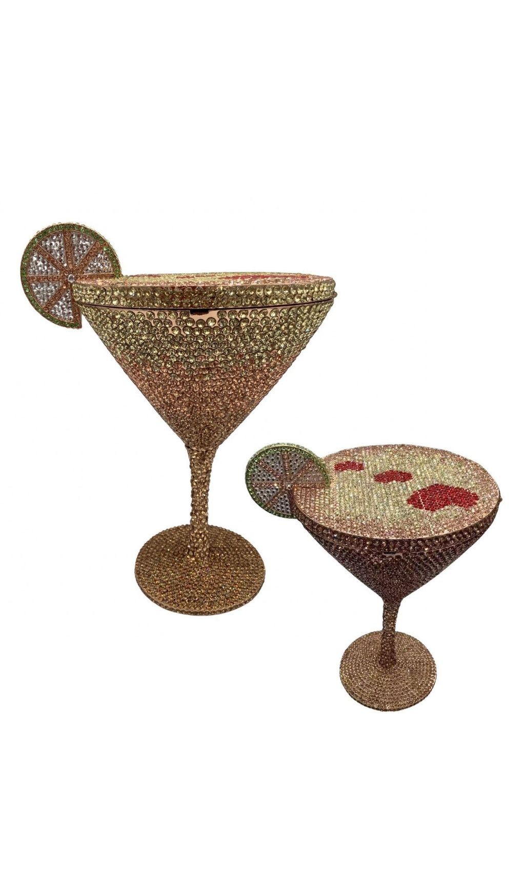 Garin Gold Rhinestone Martini Clutch | Sparkling Evening Bag