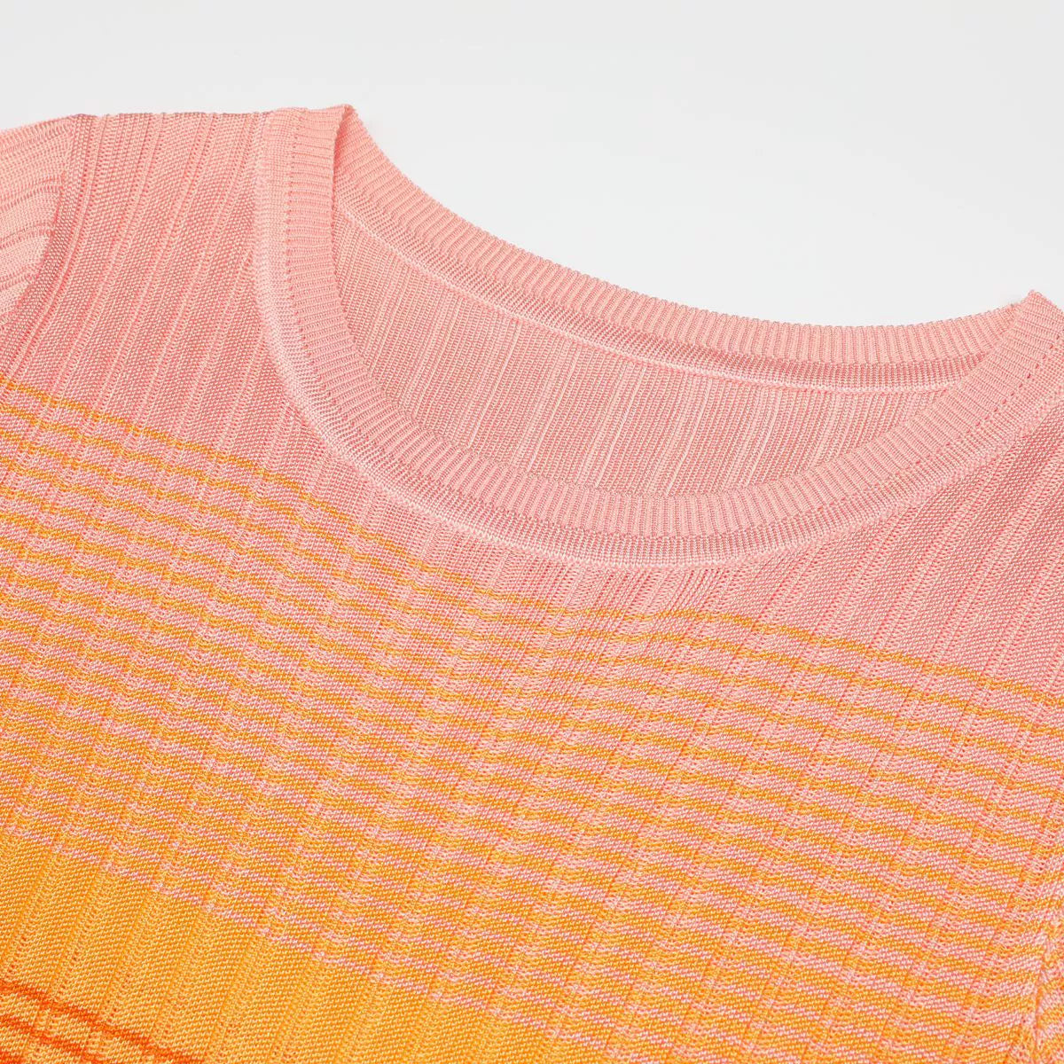 Kianna Sunset Ombre Knit Maxi Dress | Short Sleeve & Effortless Chic
