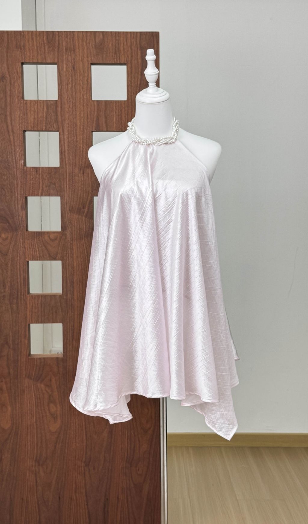 Sorex Open Back Pearl Mini Dress