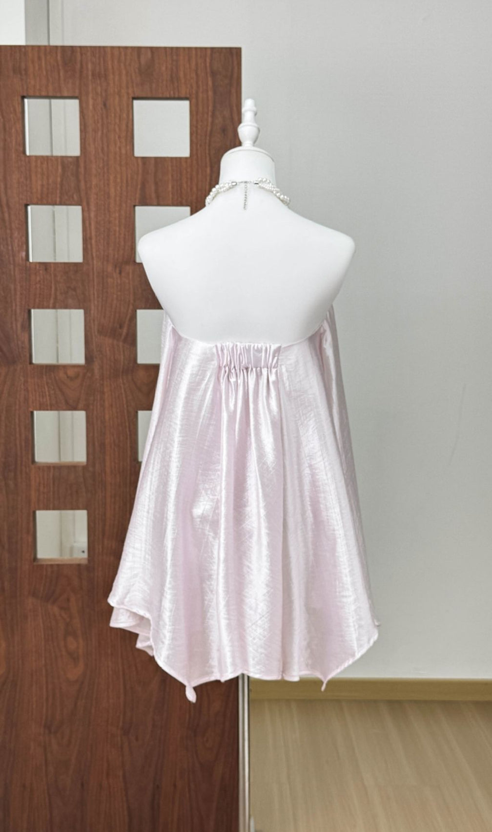 Sorex Open Back Pearl Mini Dress