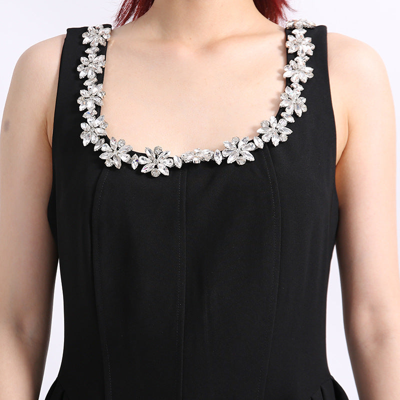 Eylül Black Diamond Midi Dress