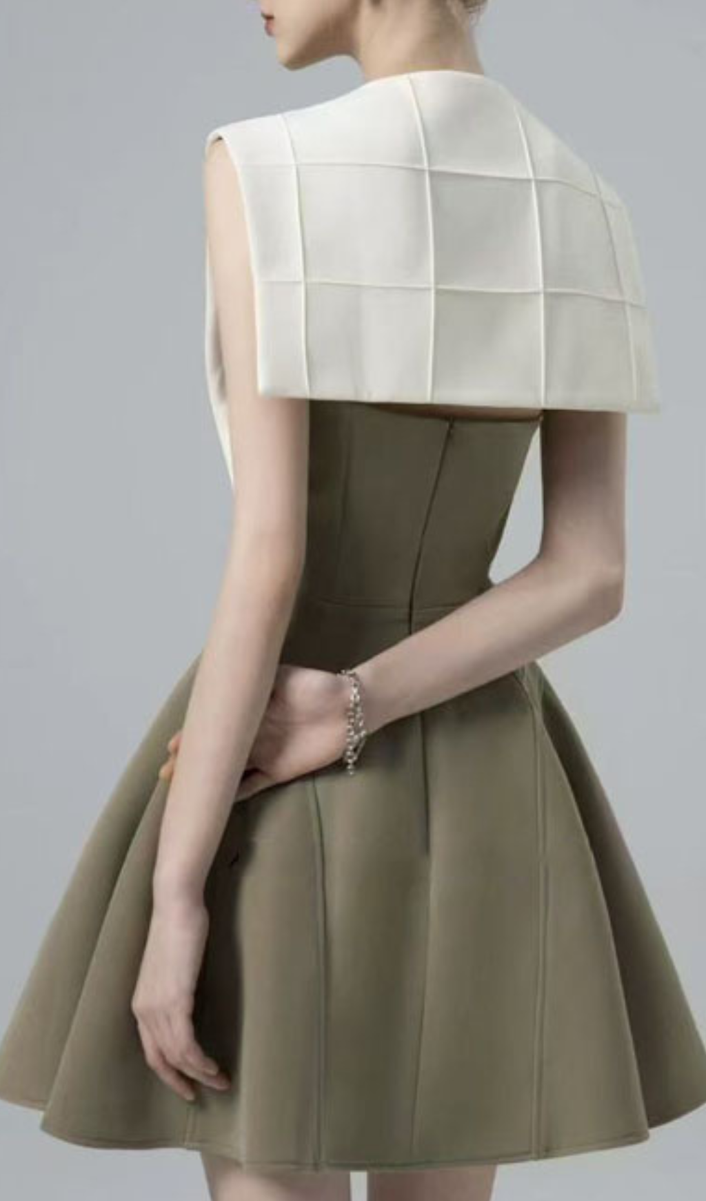 Honora Sleeveless Patchwork Mini Dress