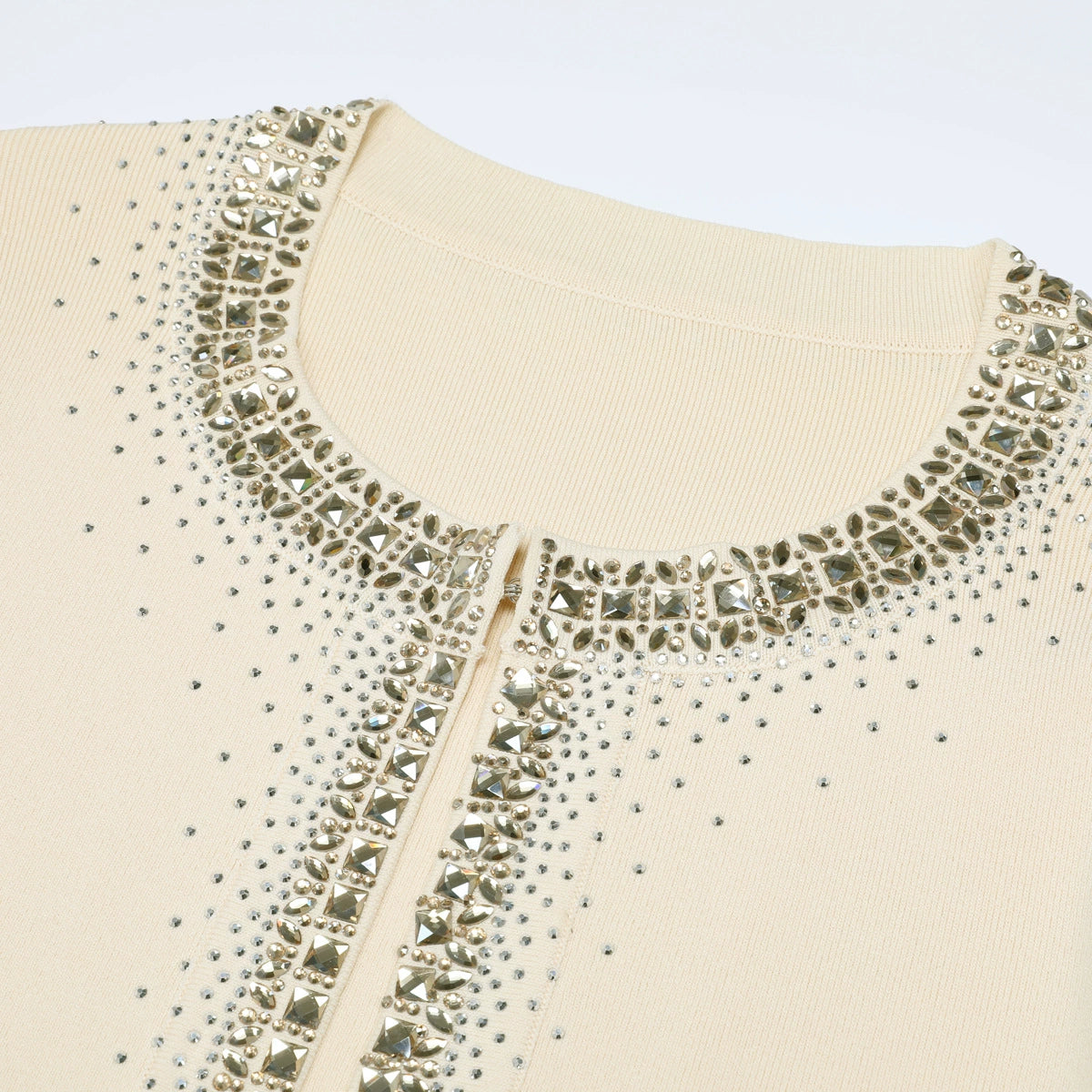 Kinsey Apricot Diamante Knit Cardigan & Midi Dress Set