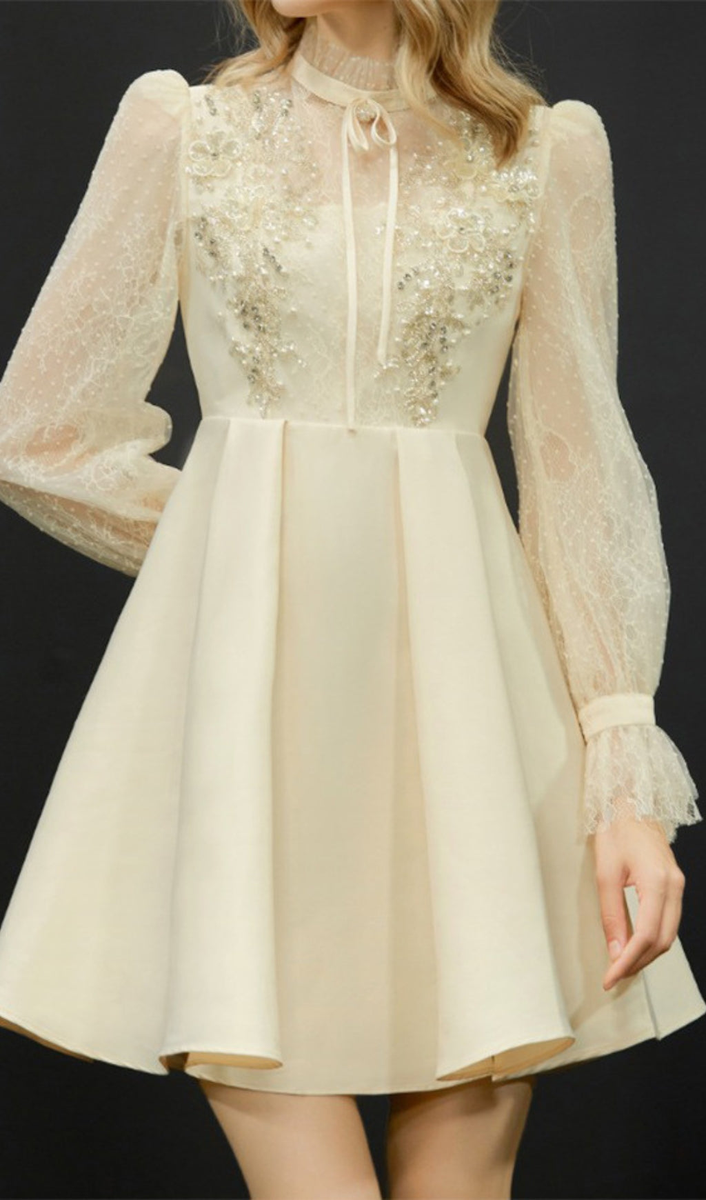 Aydin Sequin Lace Mini Dress