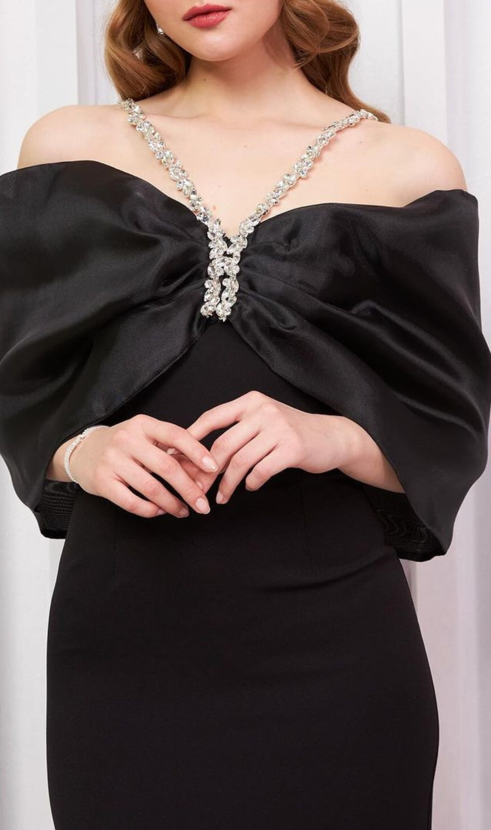 Candra Bow Diamond Halter Maxi Dress