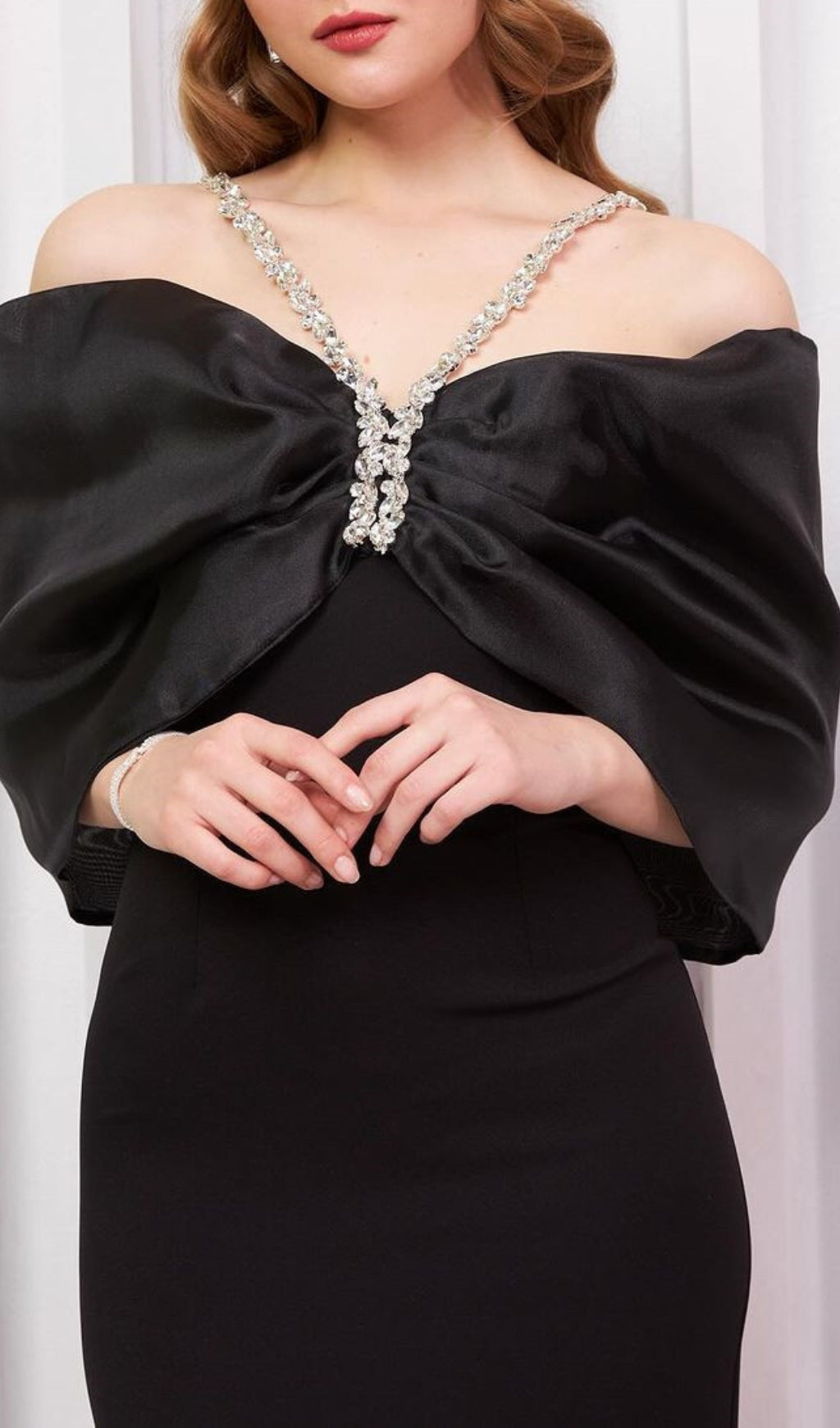 Candra Bow Diamond Halter Maxi Dress