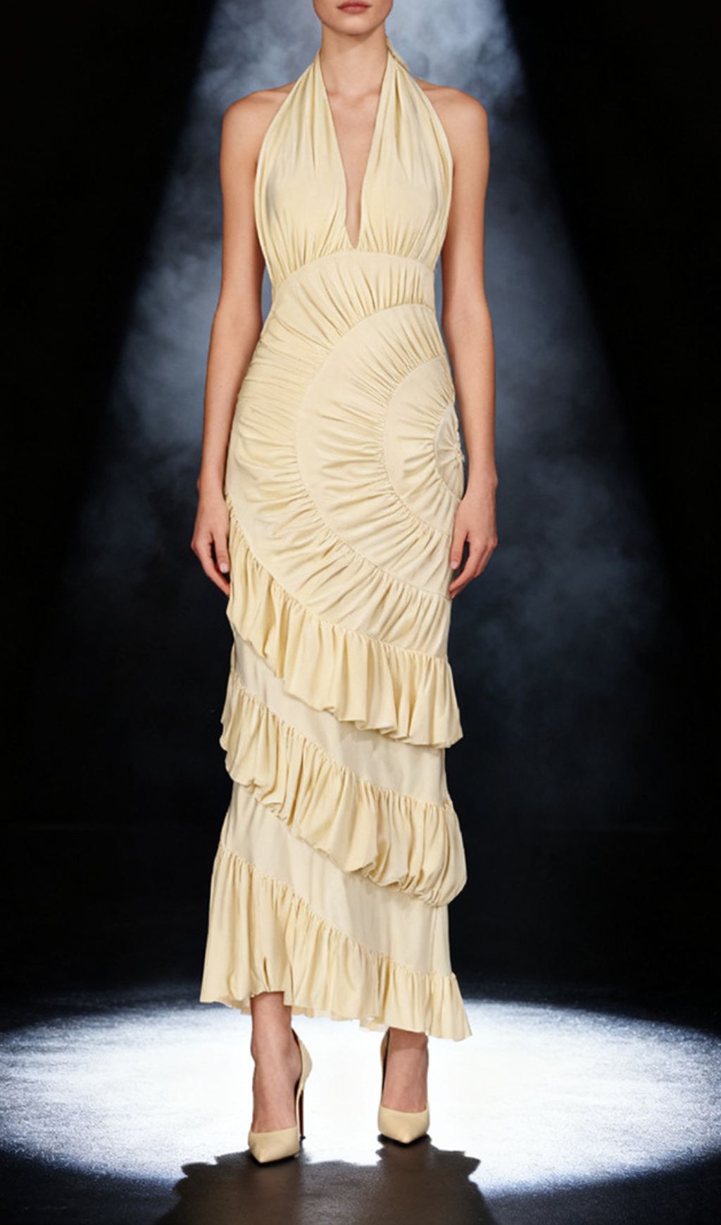 Ineke Halter Ruffle Maxi Dress | Elegant Gala & Special Occasion Gown