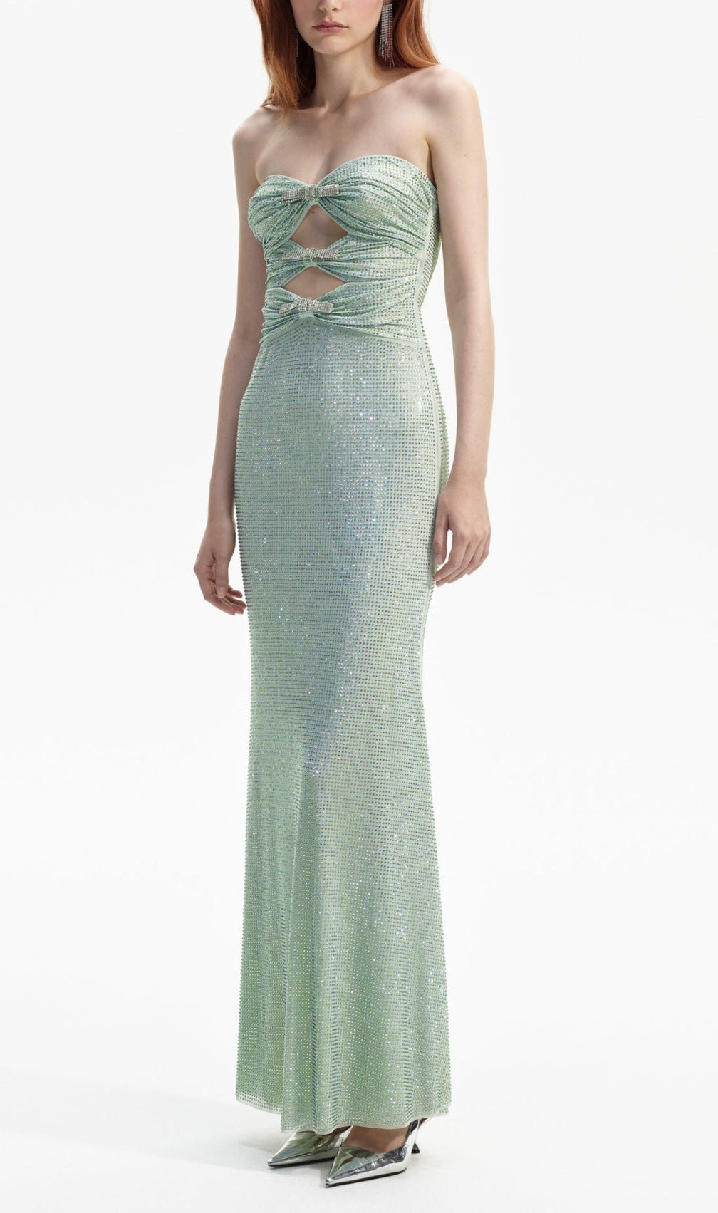 Arnelle Crystal Embellished Maxi Dress