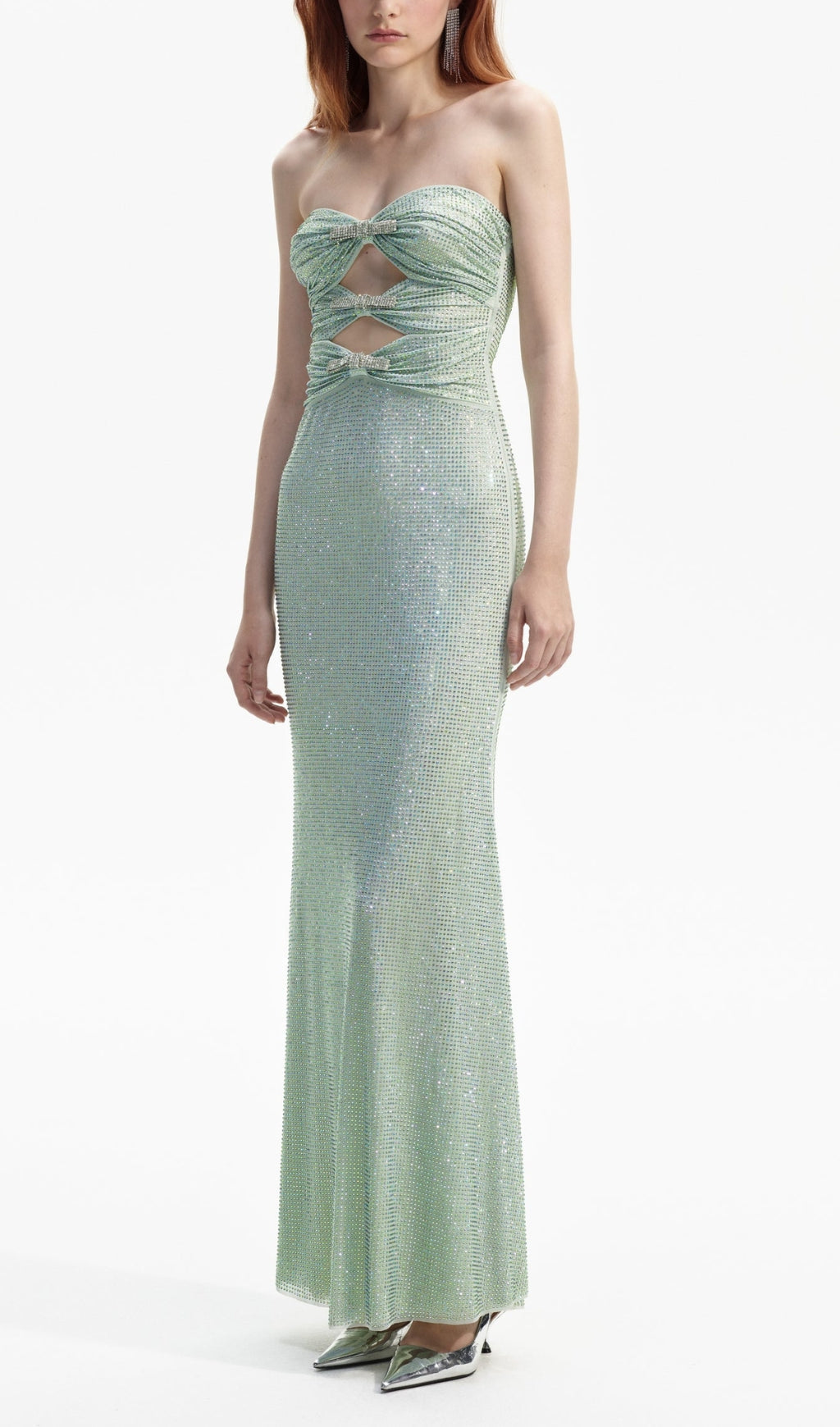 Arnelle Crystal Embellished Maxi Dress