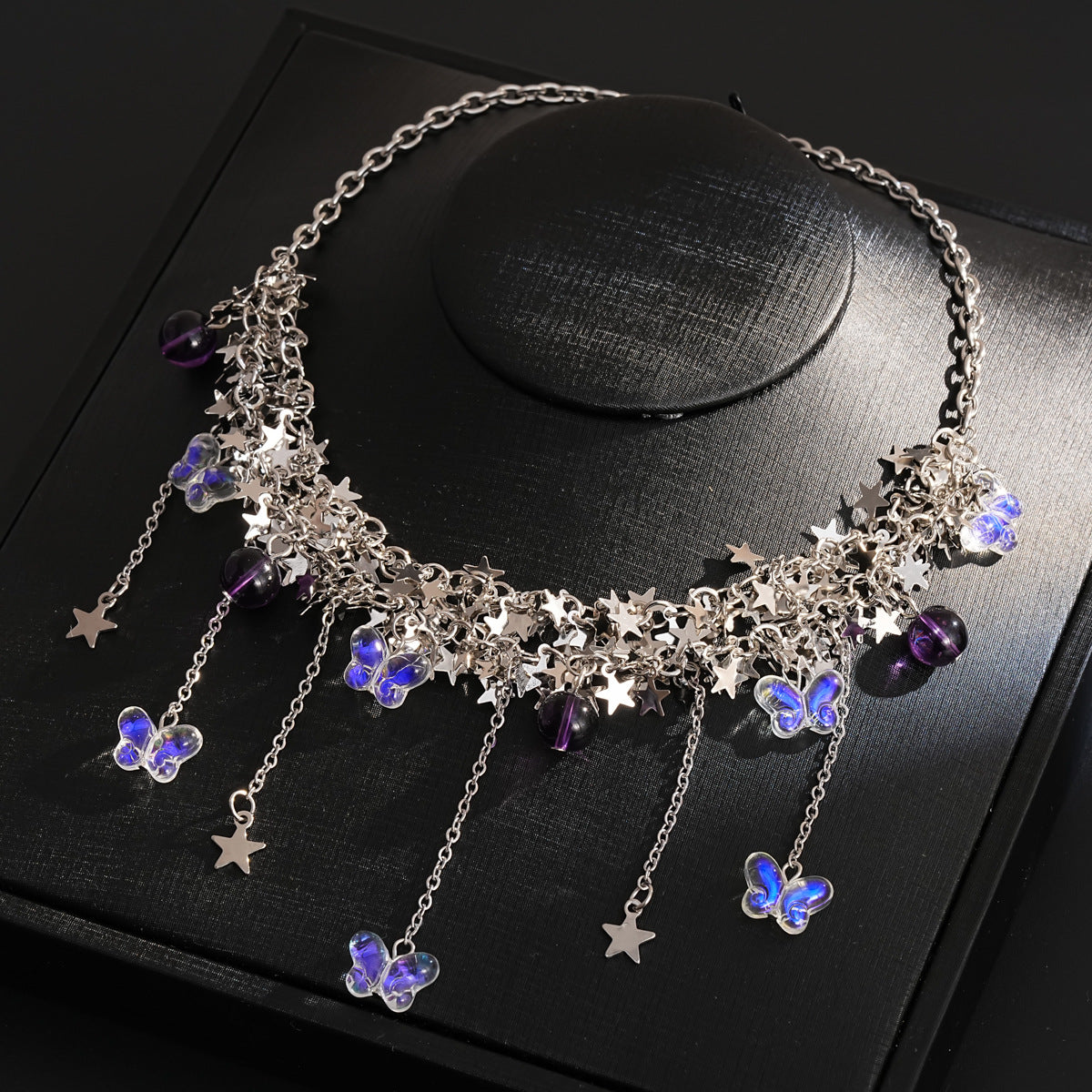 Jory Celestial Star & Butterfly Layered Choker Necklace for Women