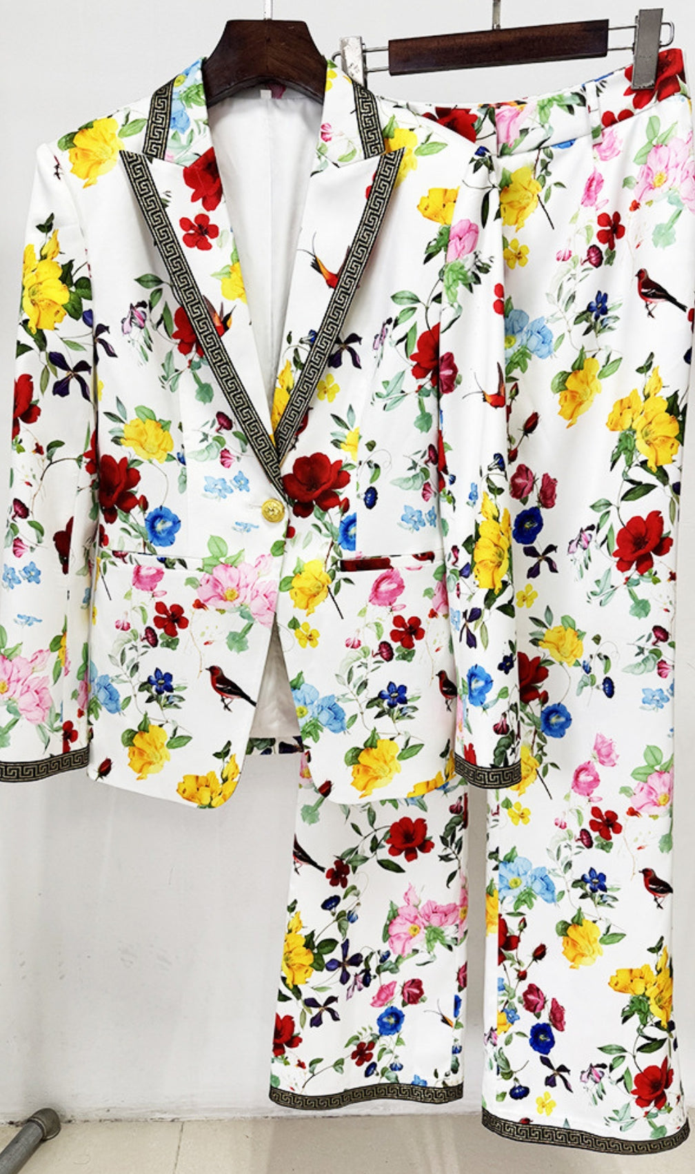 Dera Floral Printed Blazer & Pants Set