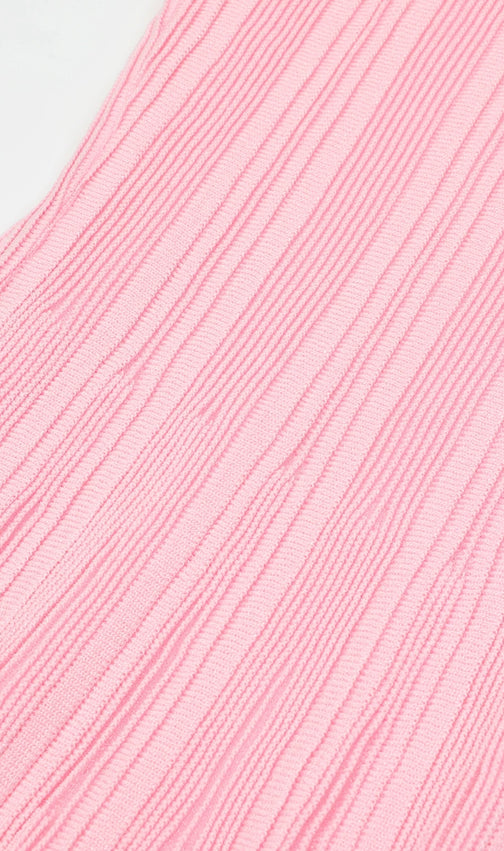 Kiandra Pink Sleeveless Ribbed Knit Maxi Dress | Effortless Chic & Comfort