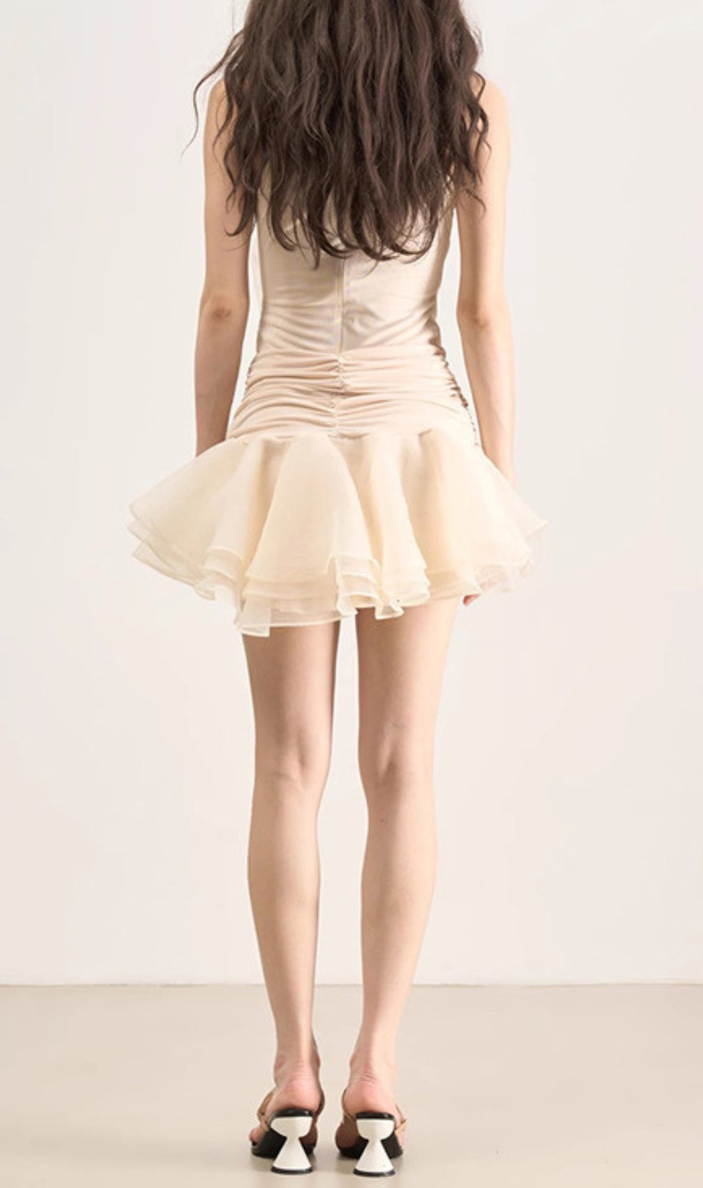 Evania Flower Ruffle Mini Dress