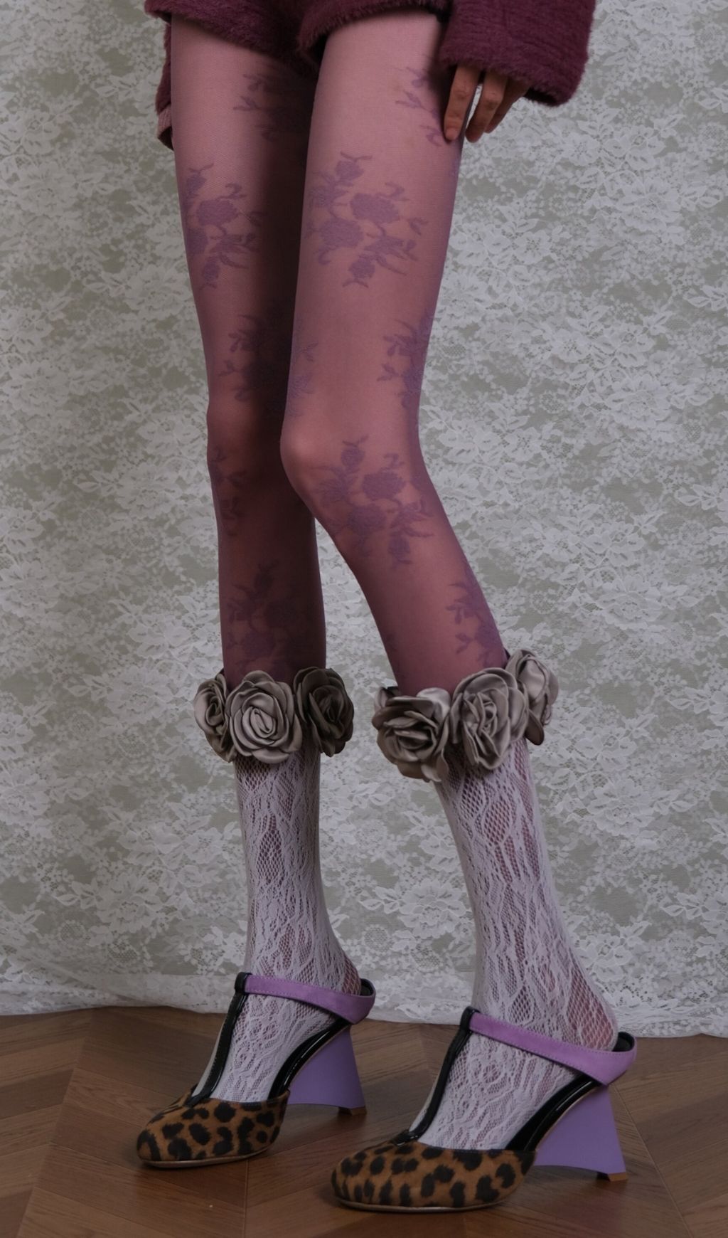 Tights & Rose Socks Set