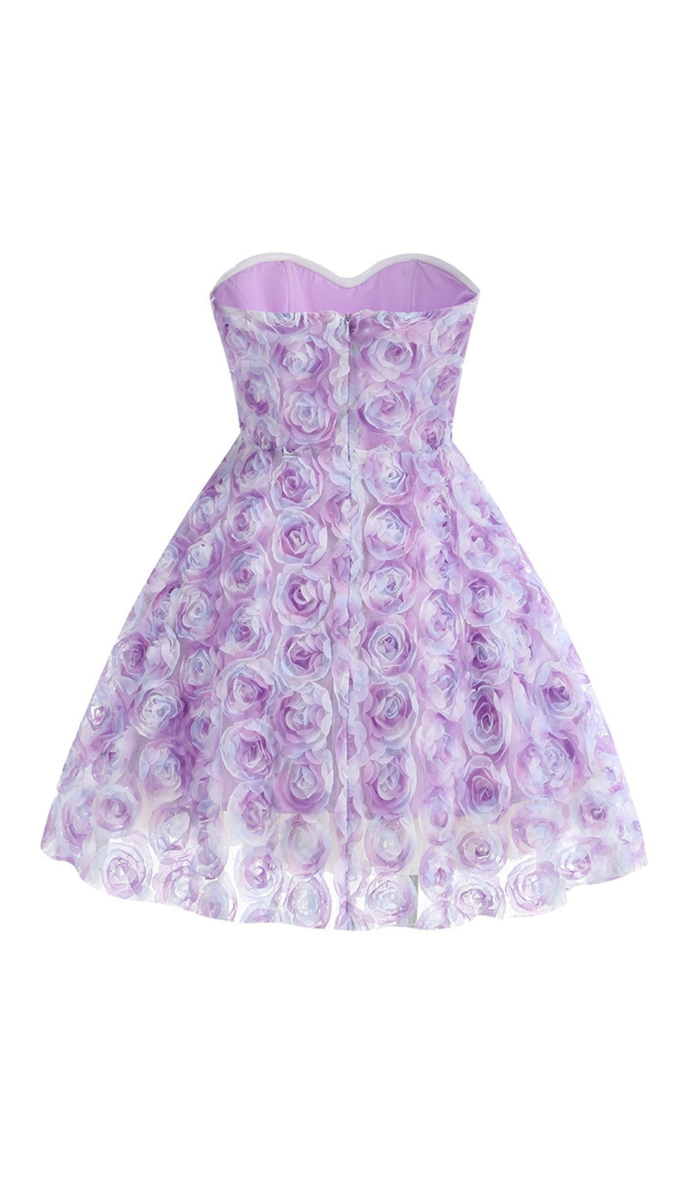 Berke Purple Flower Mini Dress