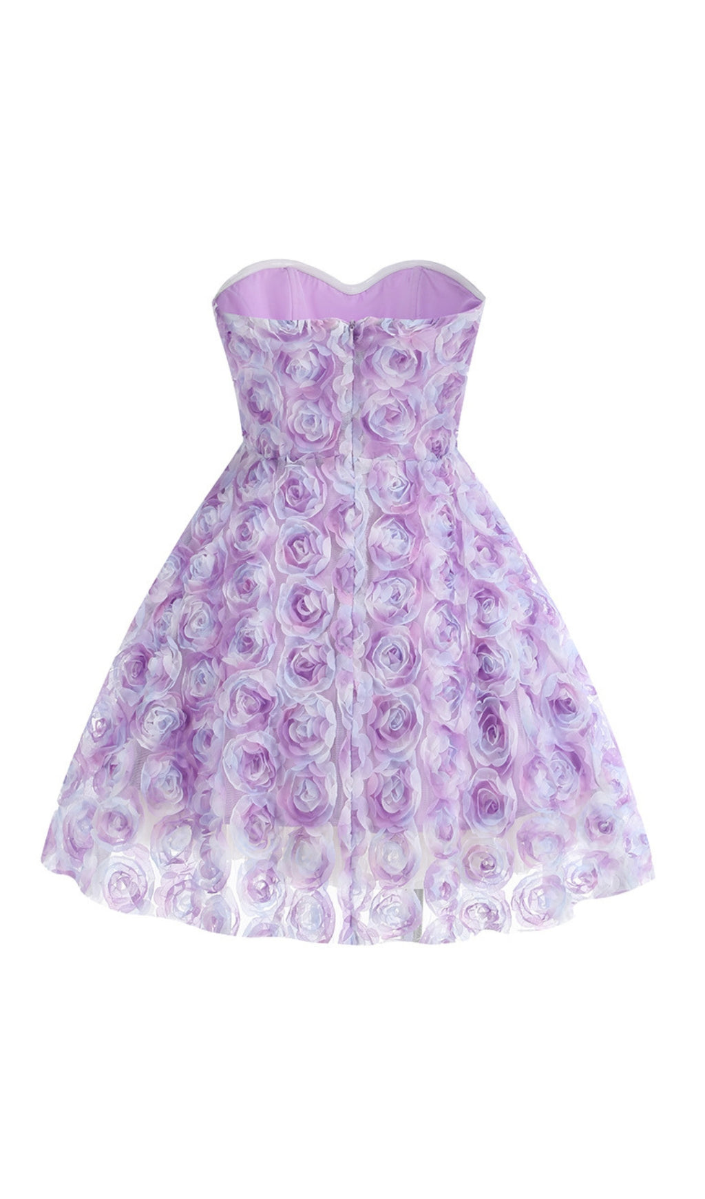 Berke Purple Flower Mini Dress
