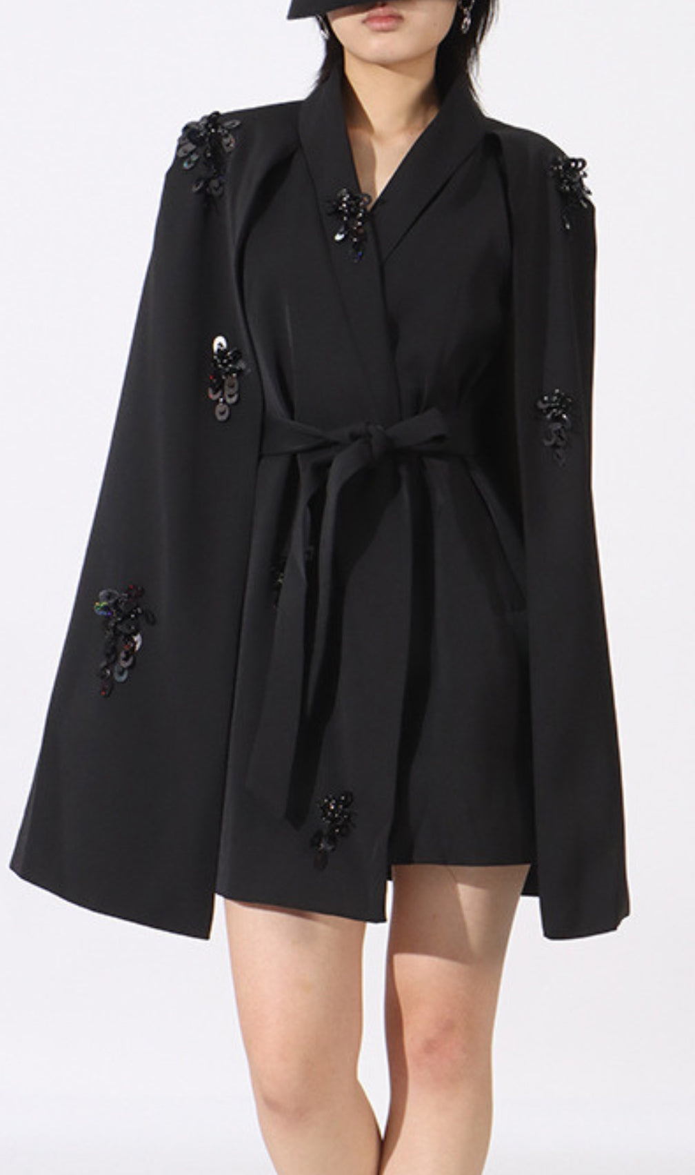 Dwojra Sequined Cape Blazer
