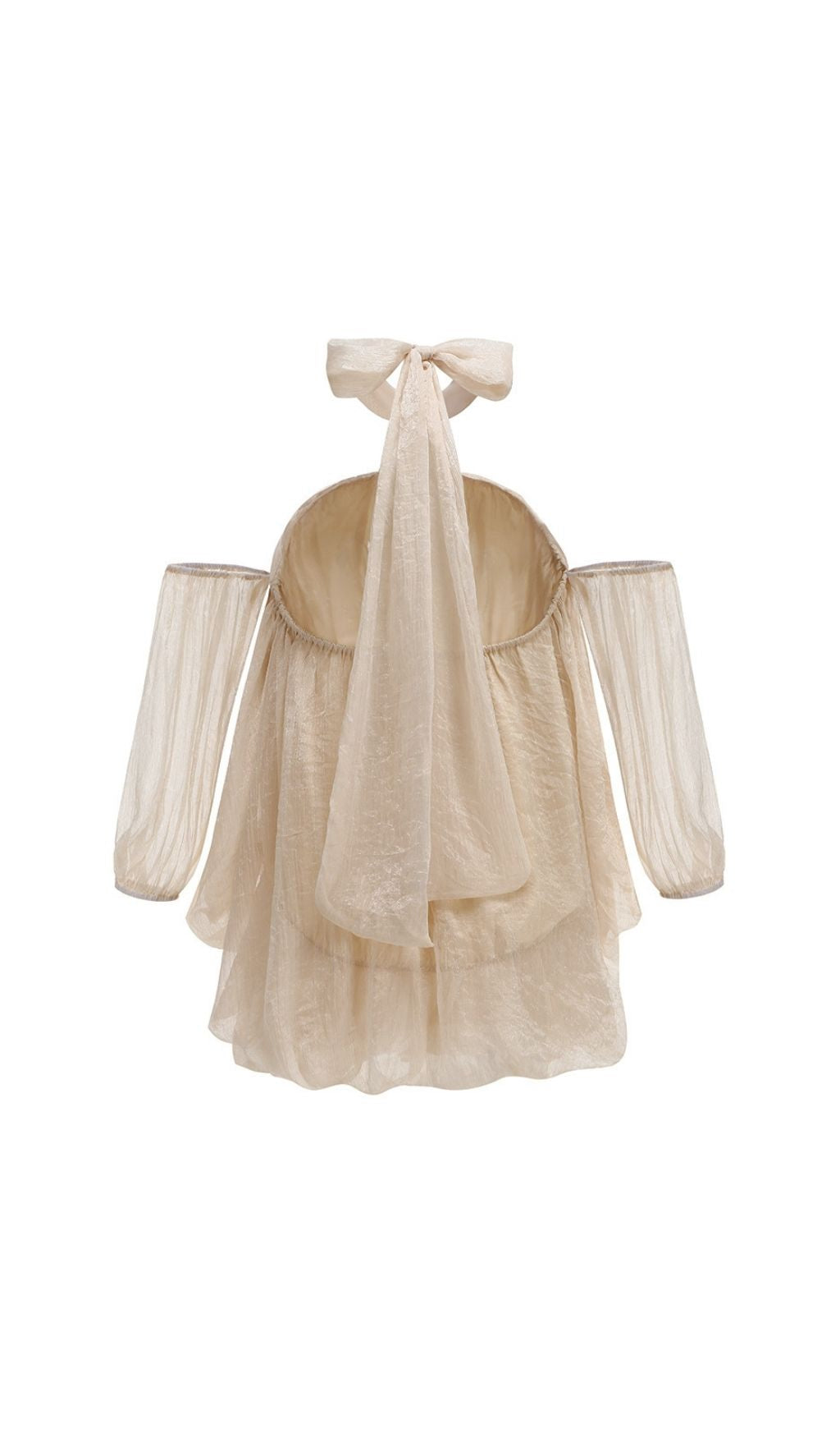 Kuniye Apricot Halter Mini Dress