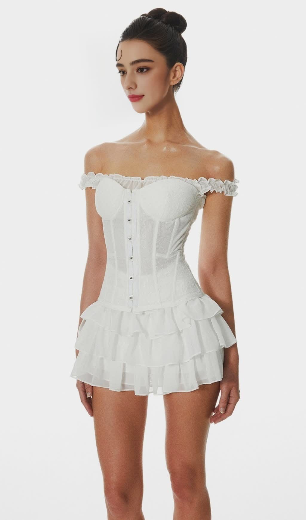 Thara Lace Off Shoulder Corset