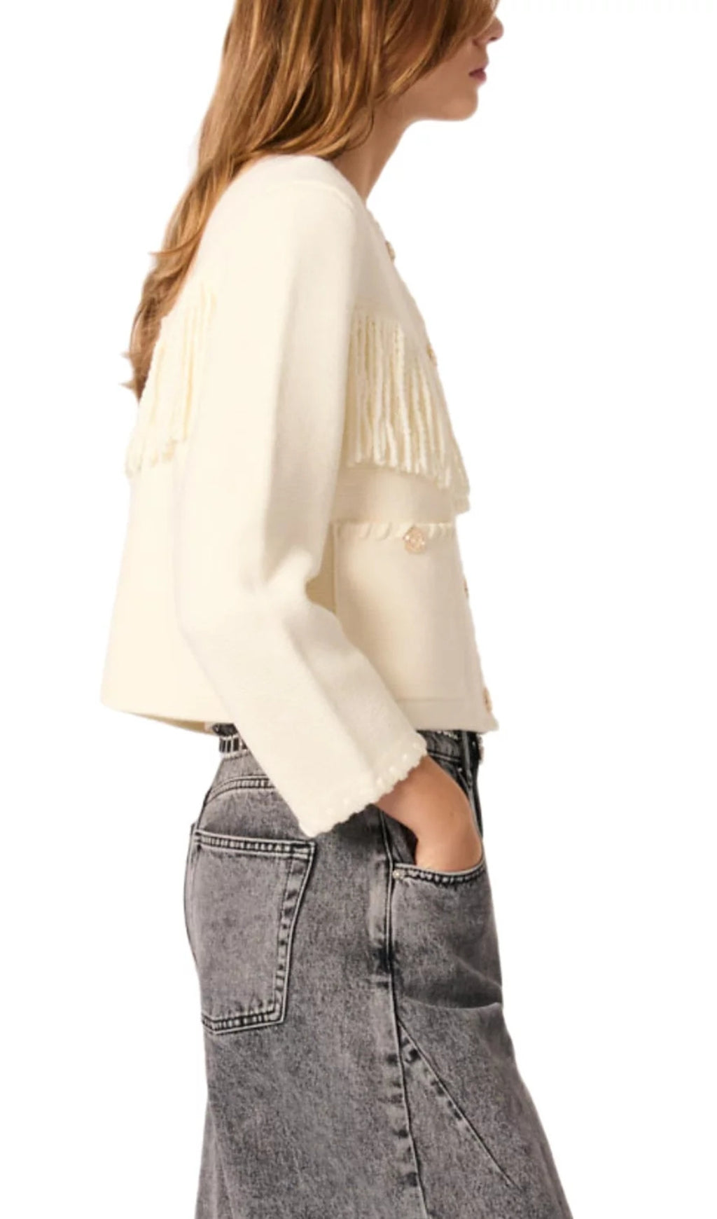 Fringed Cardigan